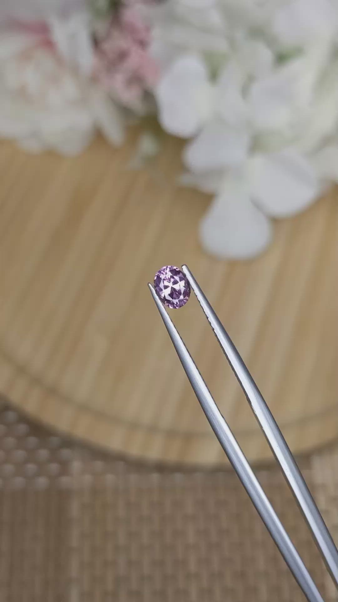 0.53 Ct. Purplish Pink Sapphire from Ceylon (Sri Lanka) Size Video