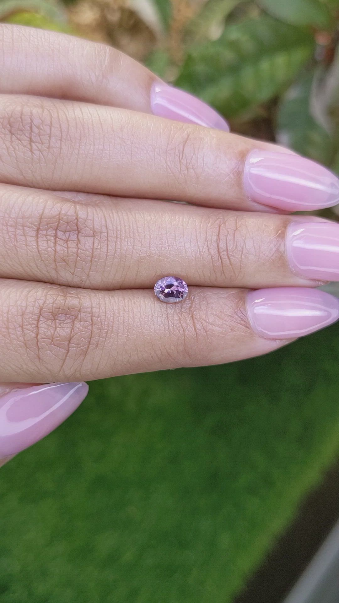 0.53 Ct. Purplish Pink Sapphire from Ceylon (Sri Lanka) Size Video