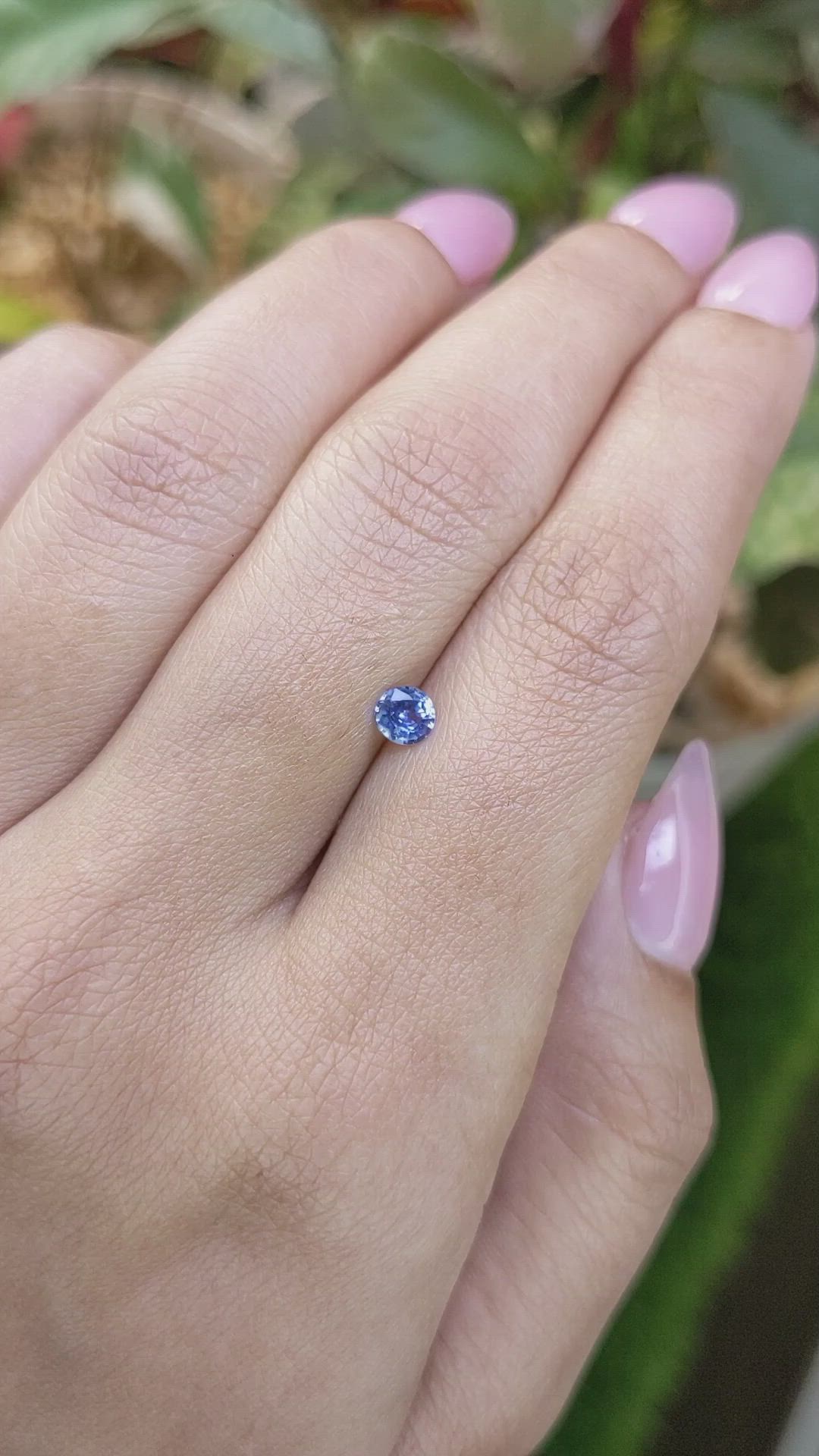 0.35 Ct. Blue Sapphire from Ceylon (Sri Lanka) Size Video