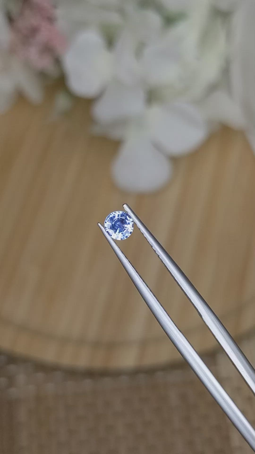 0.35 Ct. Blue Sapphire from Ceylon (Sri Lanka) Size Video