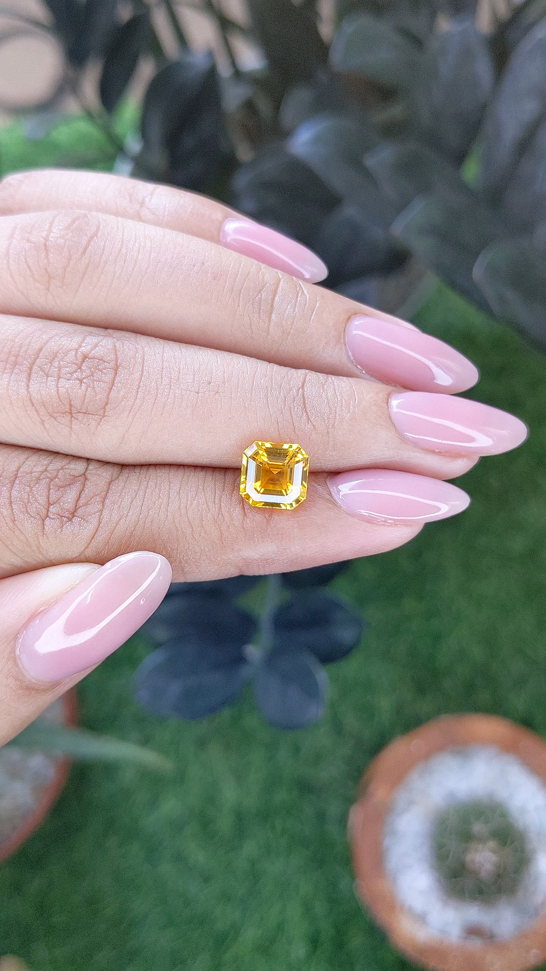 3.05 Ct. Yellow Sapphire from Ceylon (Sri Lanka) Size Video