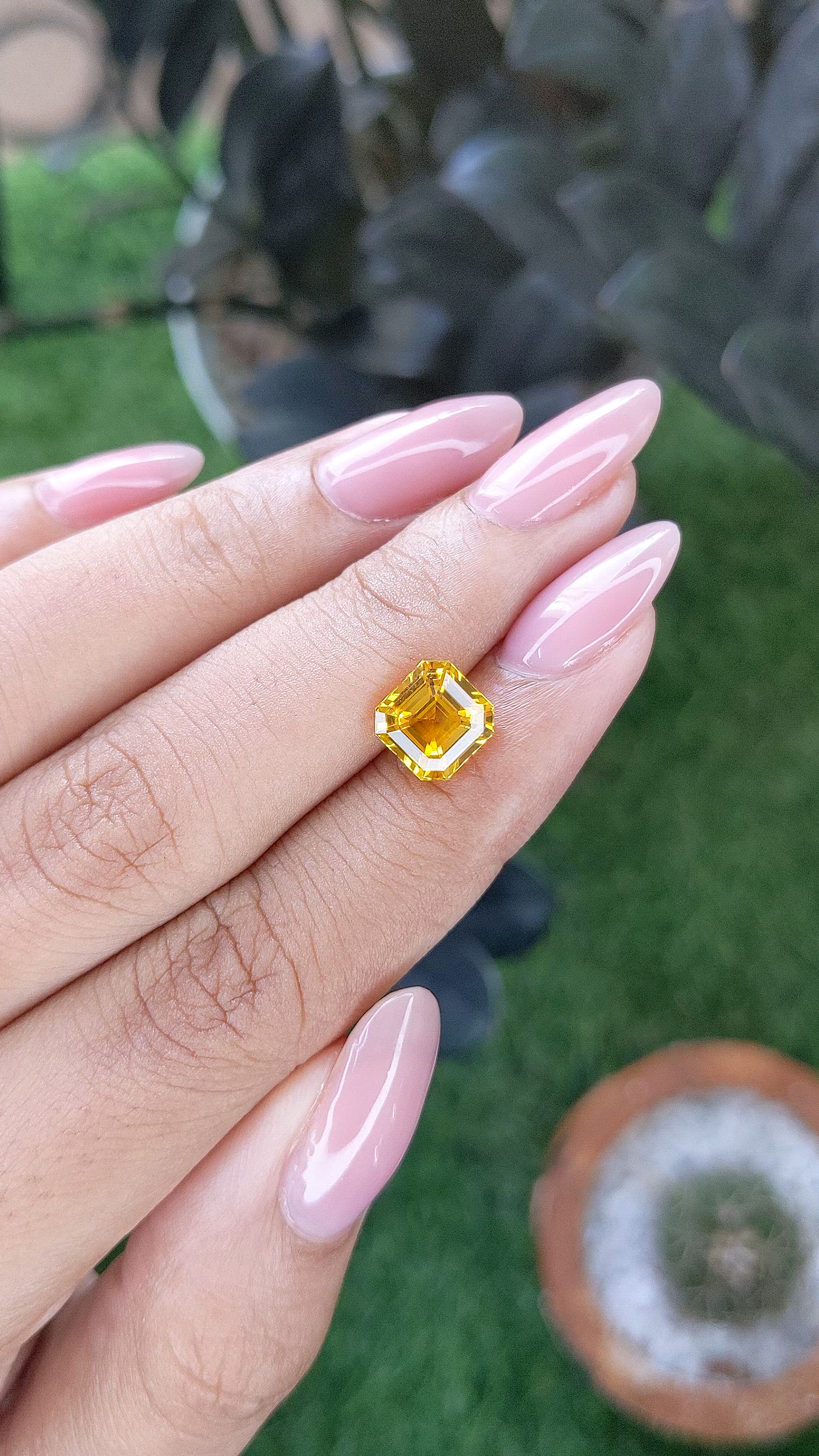 3.05 Ct. Yellow Sapphire from Ceylon (Sri Lanka) Size Video