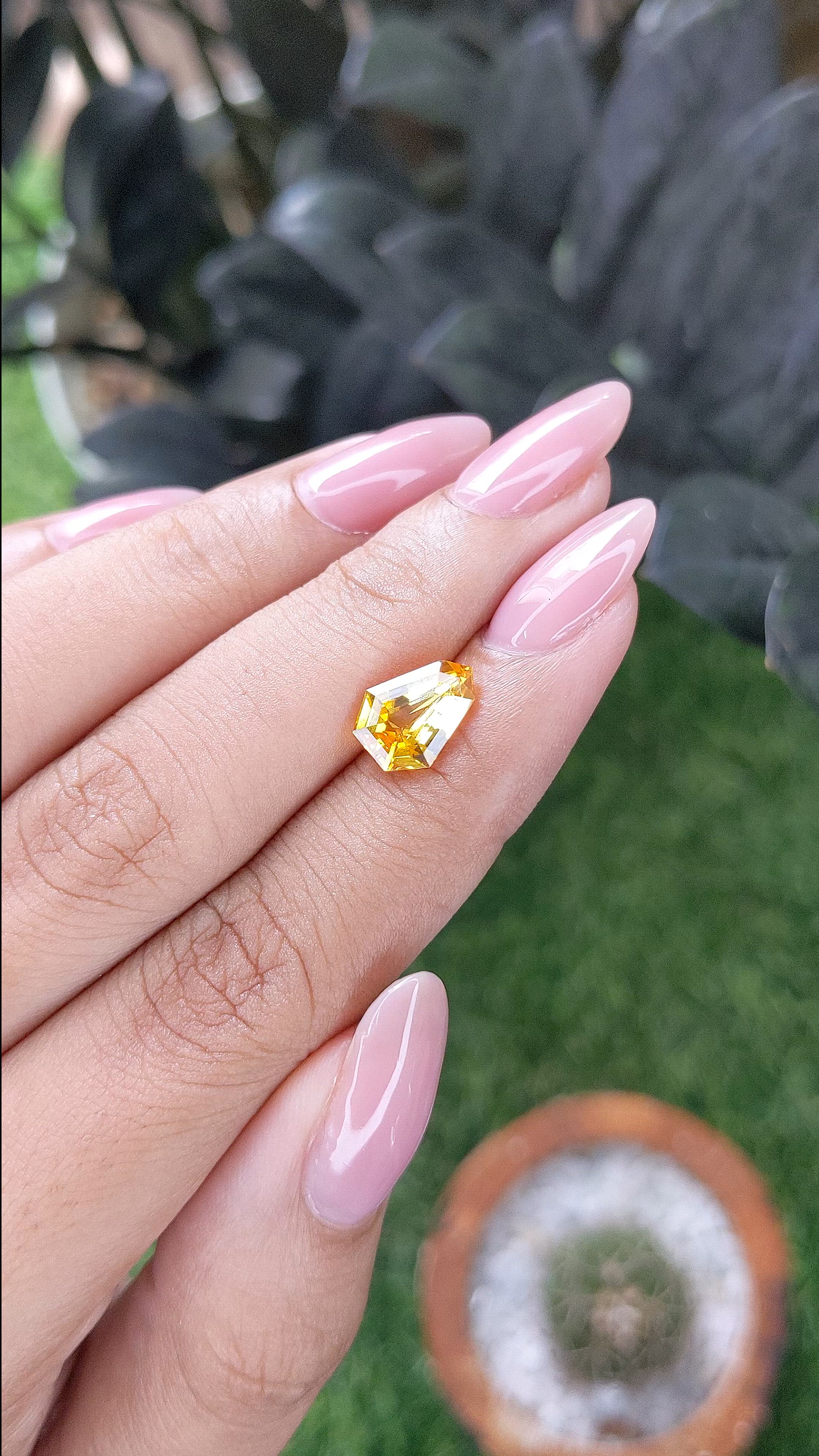 2.44 Ct. Yellow Sapphire from Ceylon (Sri Lanka) Size Video