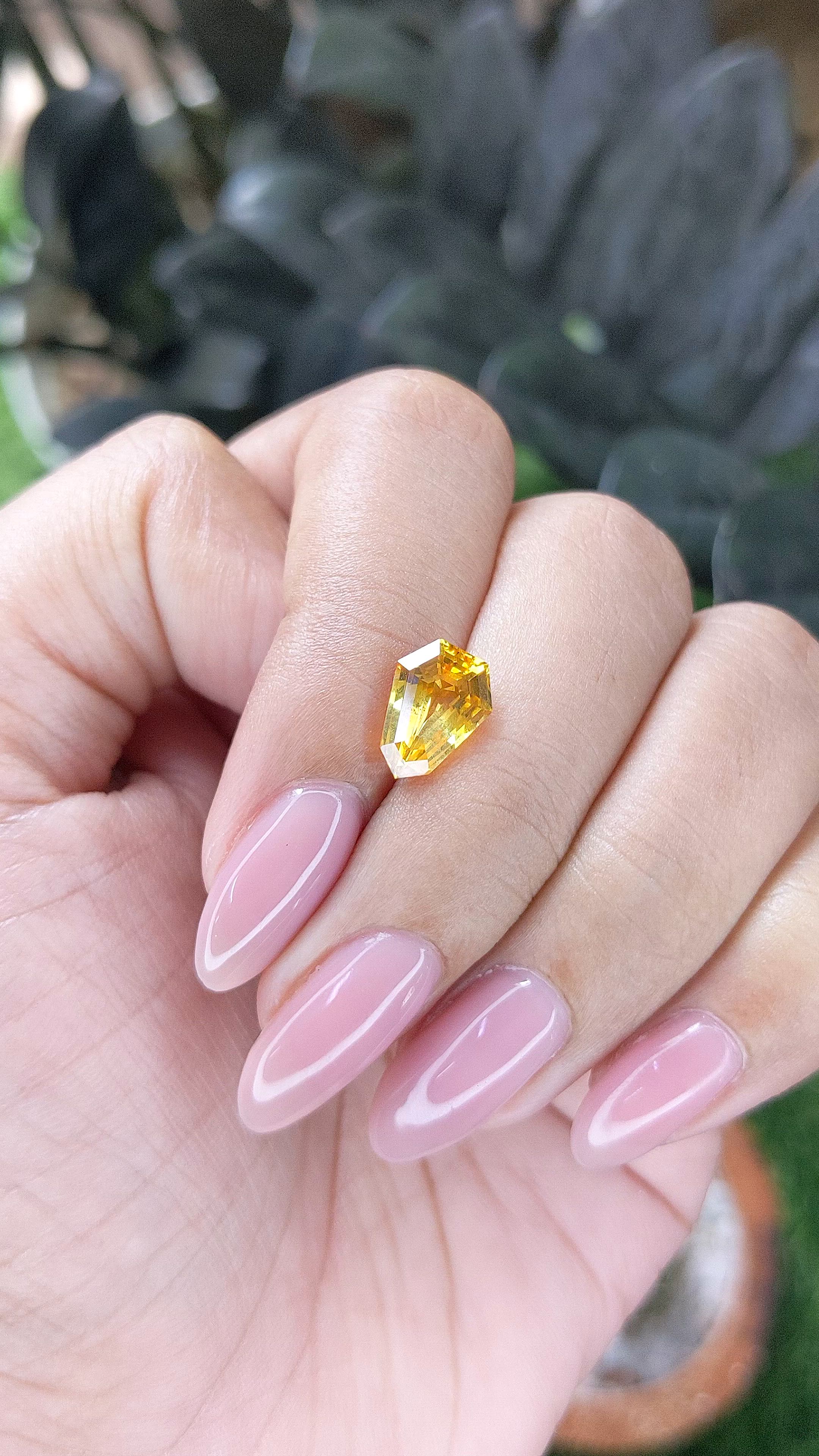2.44 Ct. Yellow Sapphire from Ceylon (Sri Lanka) Size Video