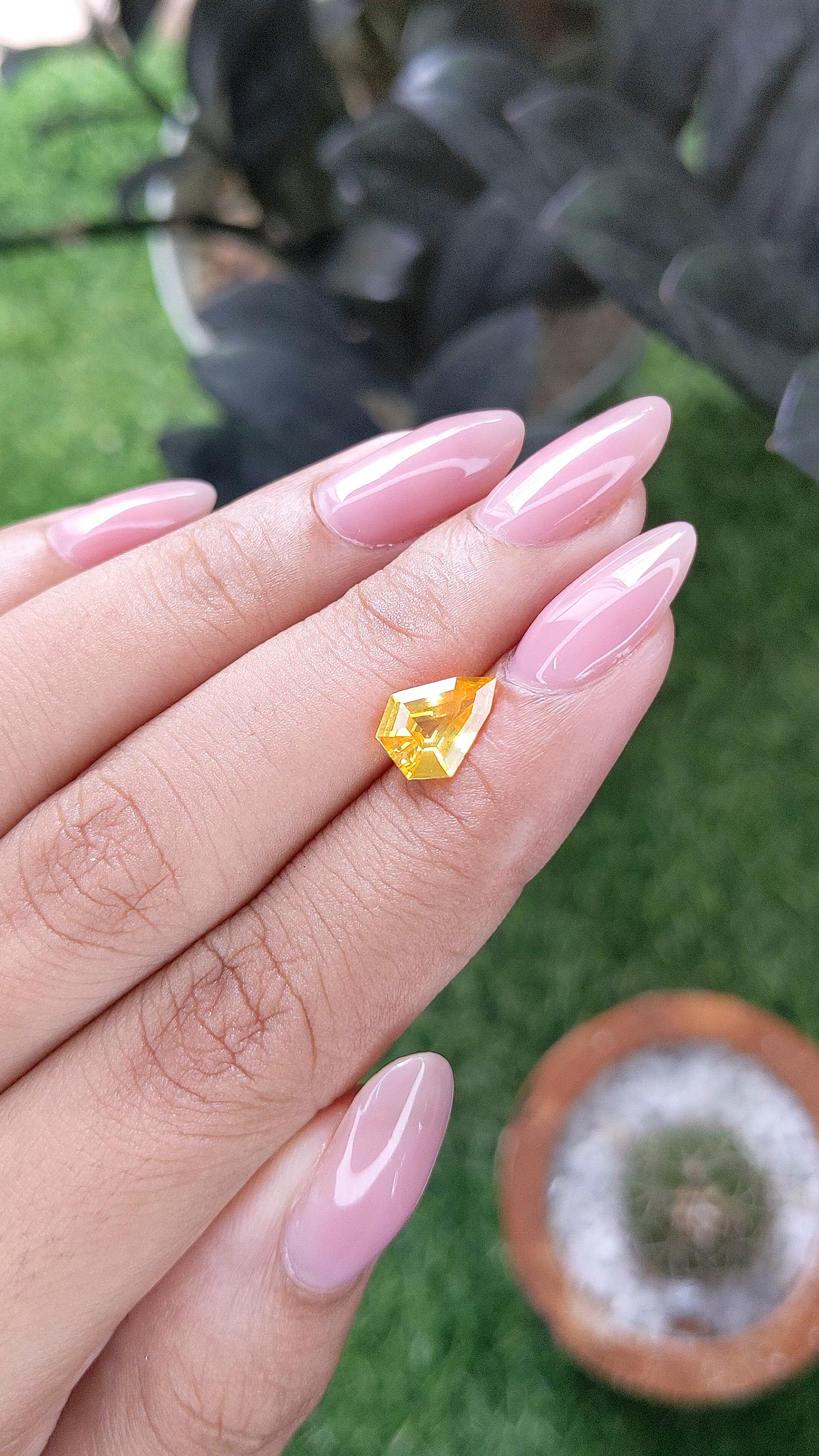 1.56 Ct. Yellow Sapphire from Ceylon (Sri Lanka) Size Video