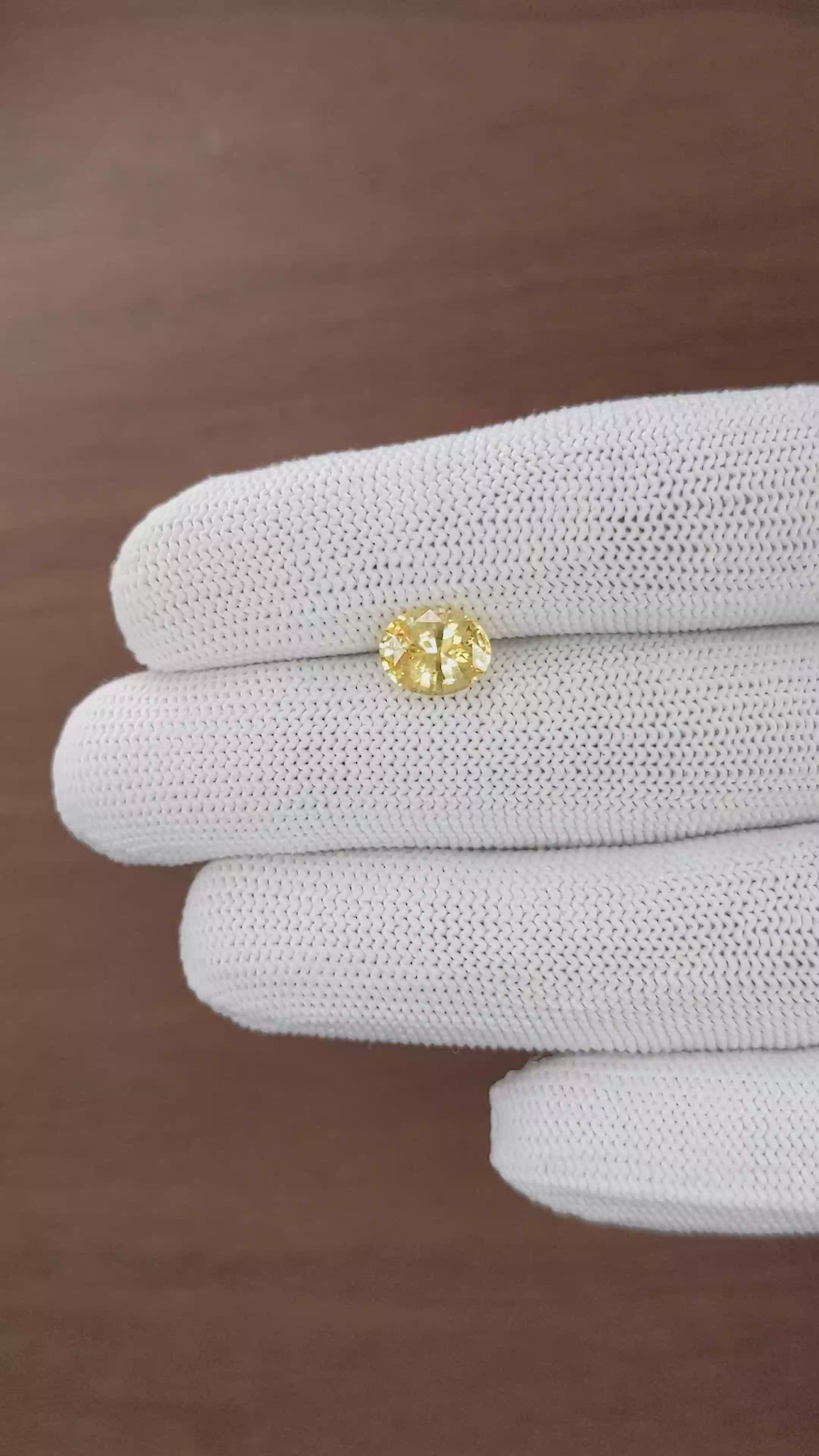 2.50 Ct. Yellow Sapphire from Ceylon (Sri Lanka) Size Video