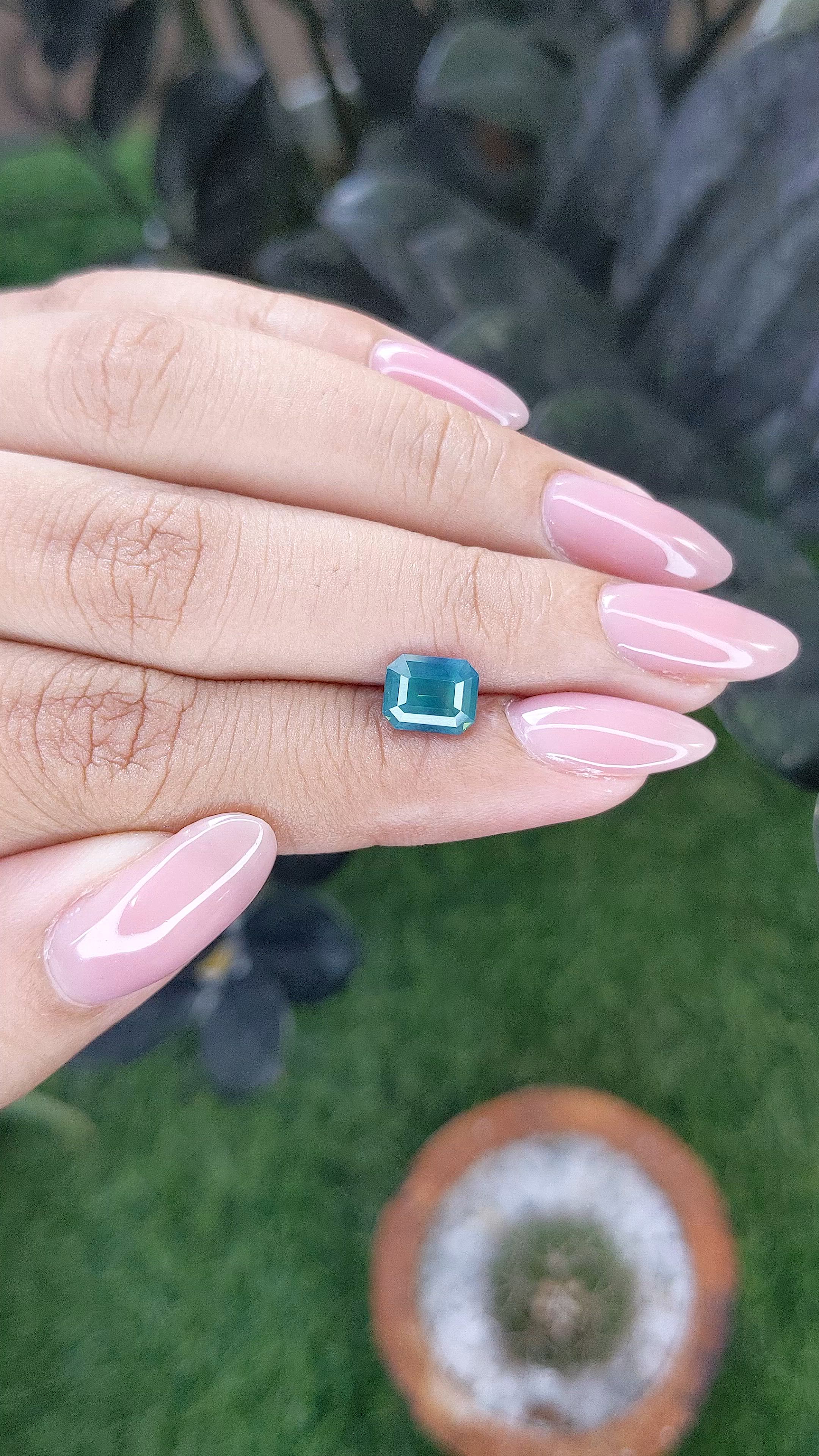2.00 Ct. Greenish Blue Sapphire from Madagascar Size Video
