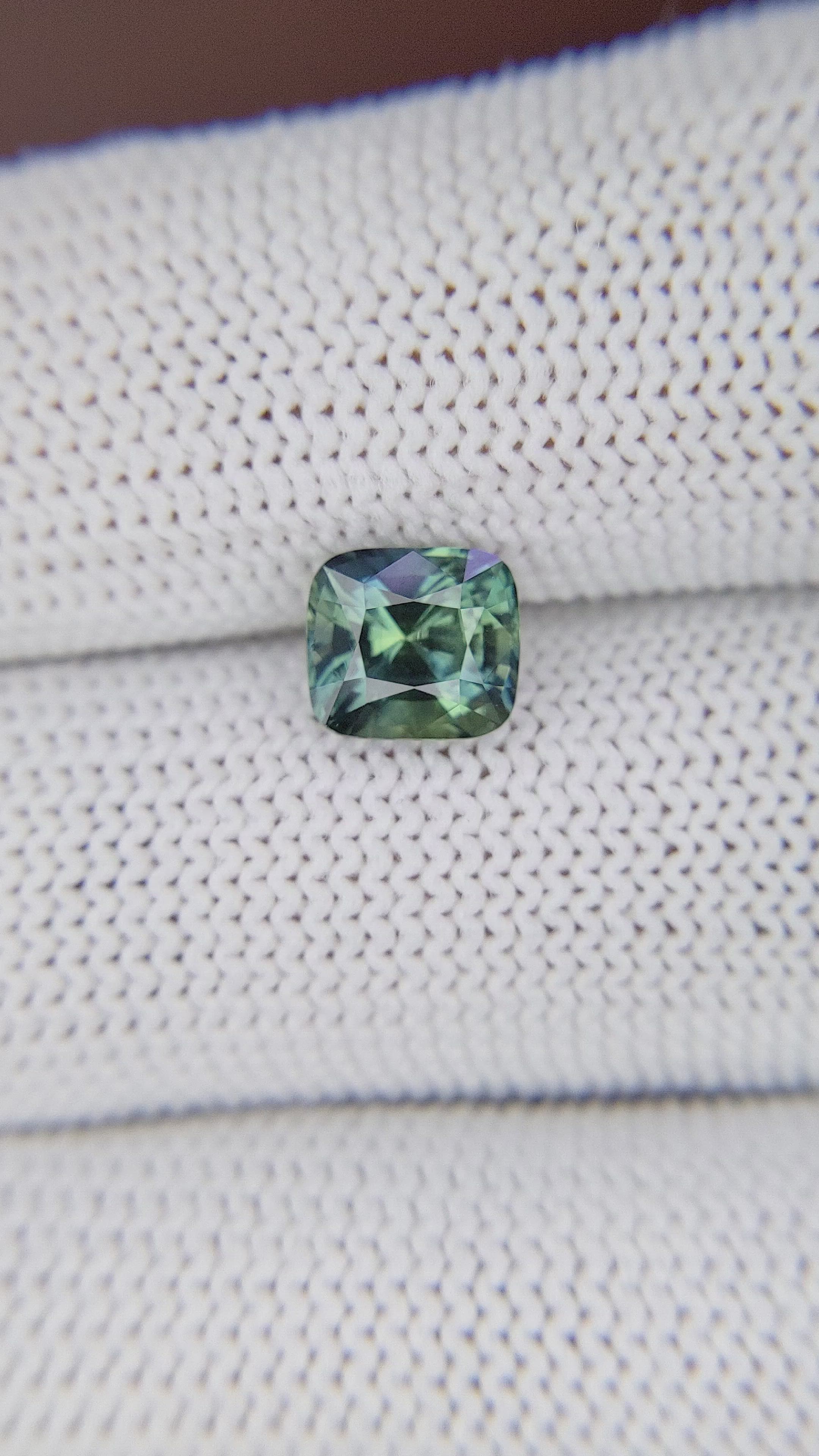 2.00 Ct. Bluish Green Sapphire from Madagascar Size Video