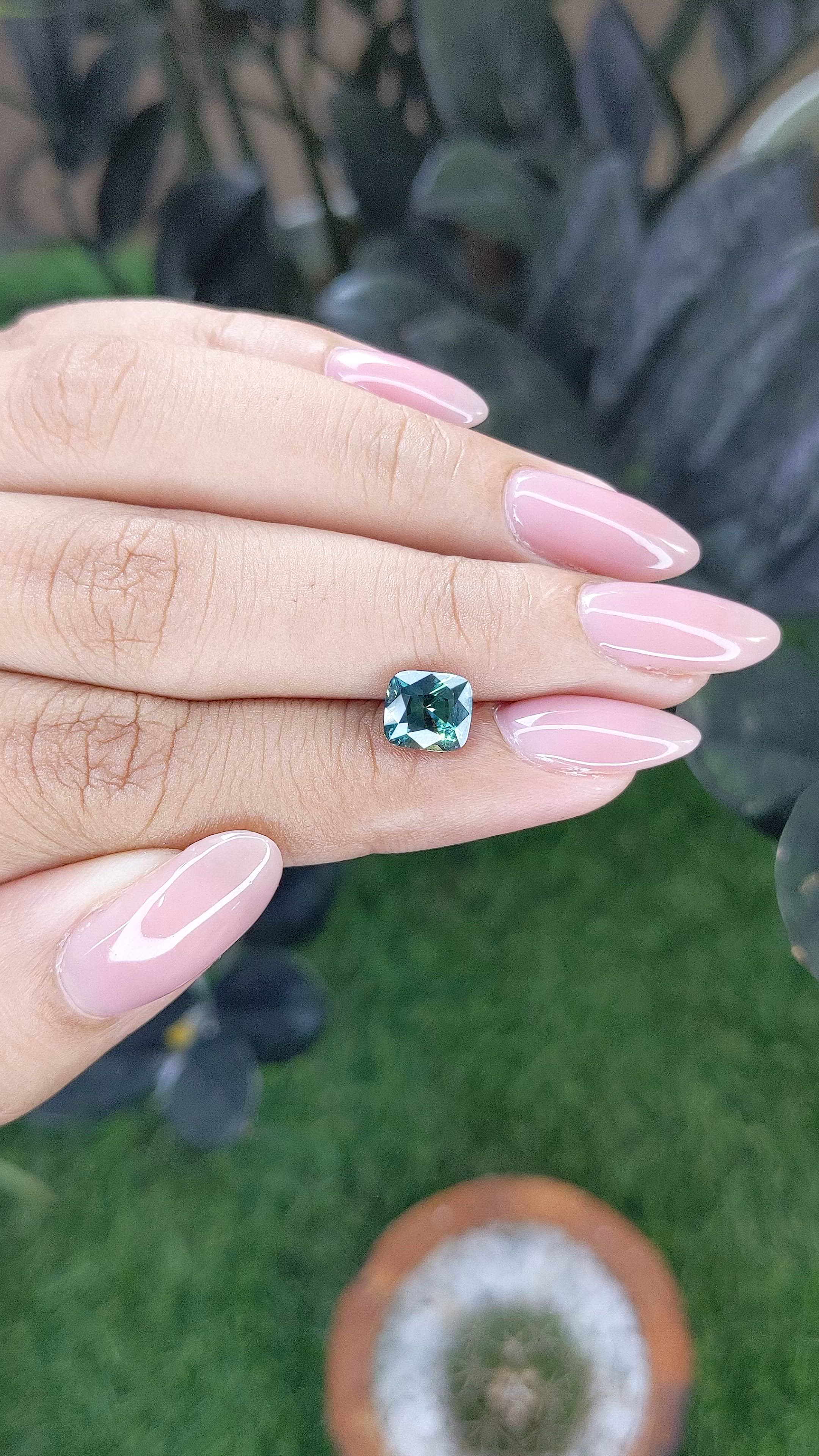 2.00 Ct. Bluish Green Sapphire from Madagascar Size Video