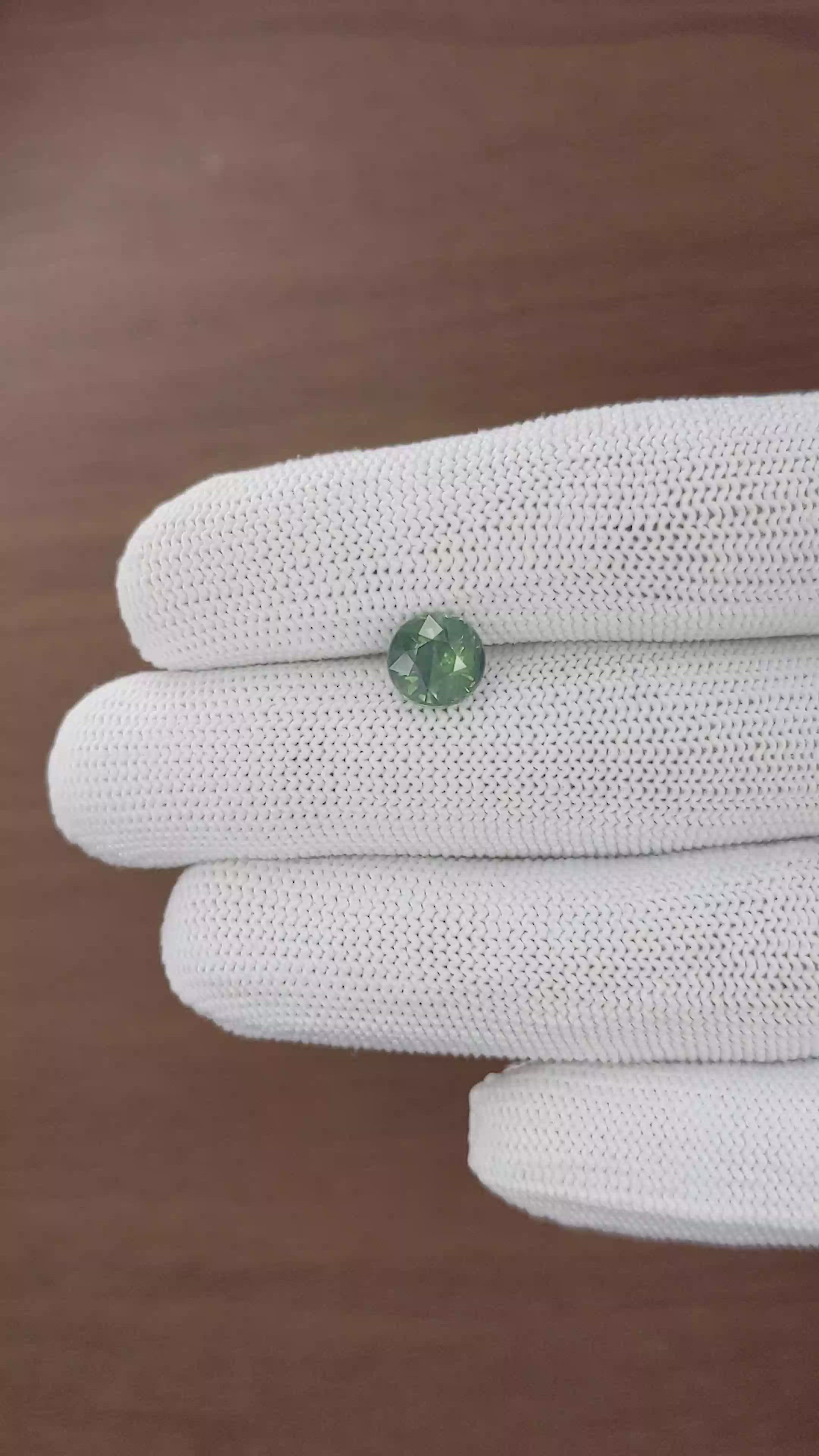 2.25 Ct. Bluish Green Sapphire from Madagascar Size Video