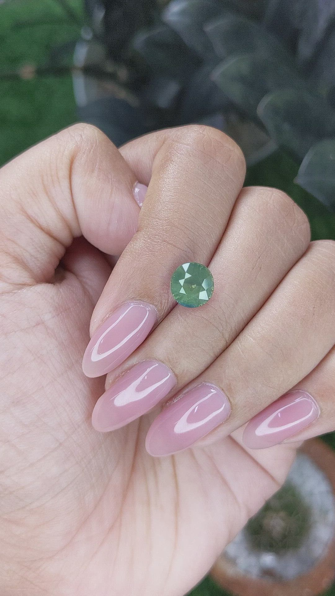 2.25 Ct. Bluish Green Sapphire from Madagascar Size Video