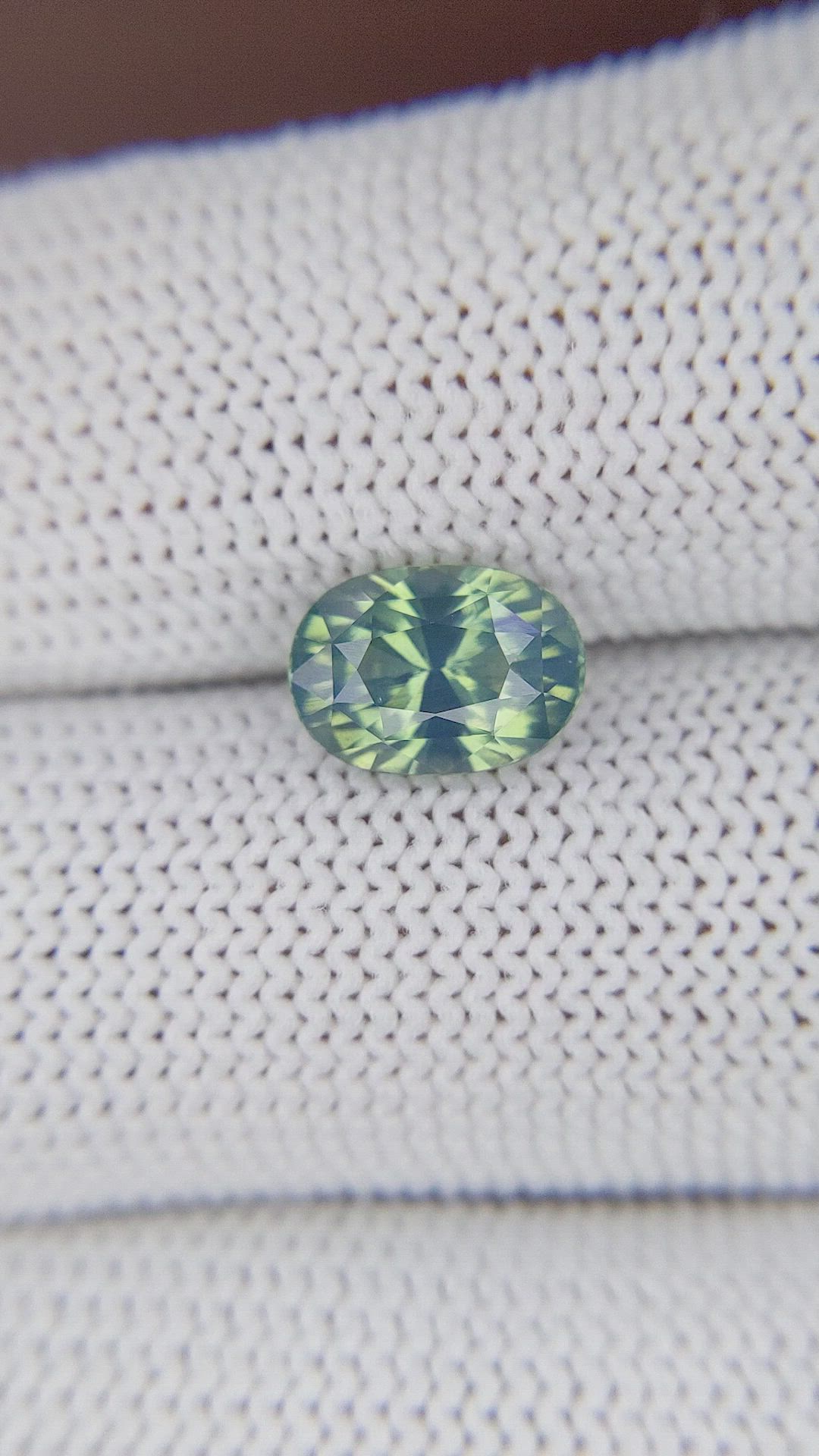 2.51 Ct. Bluish Green Sapphire from Madagascar Size Video