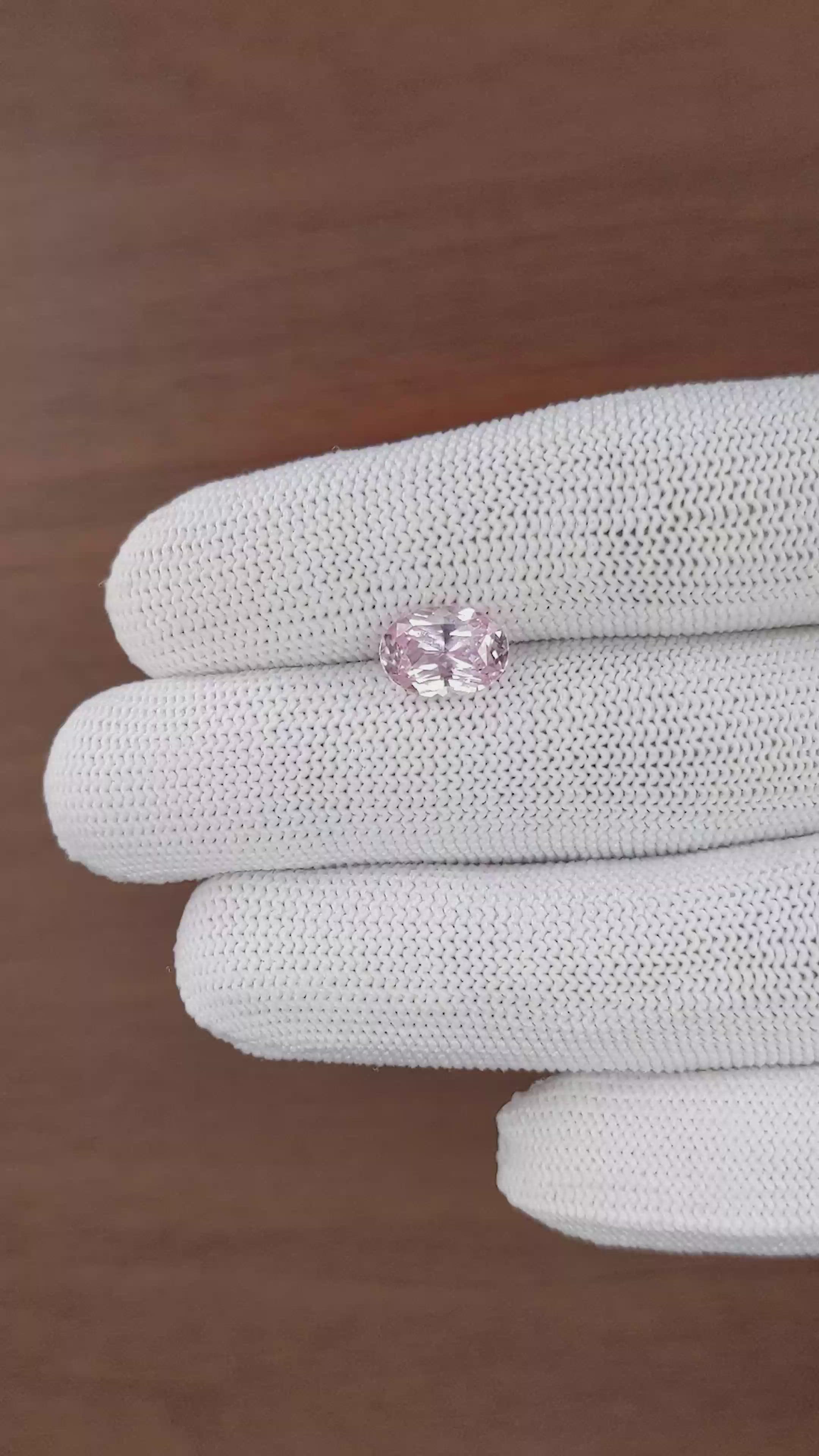 2.60 Ct. Pink Sapphire from Ceylon (Sri Lanka) Size Video