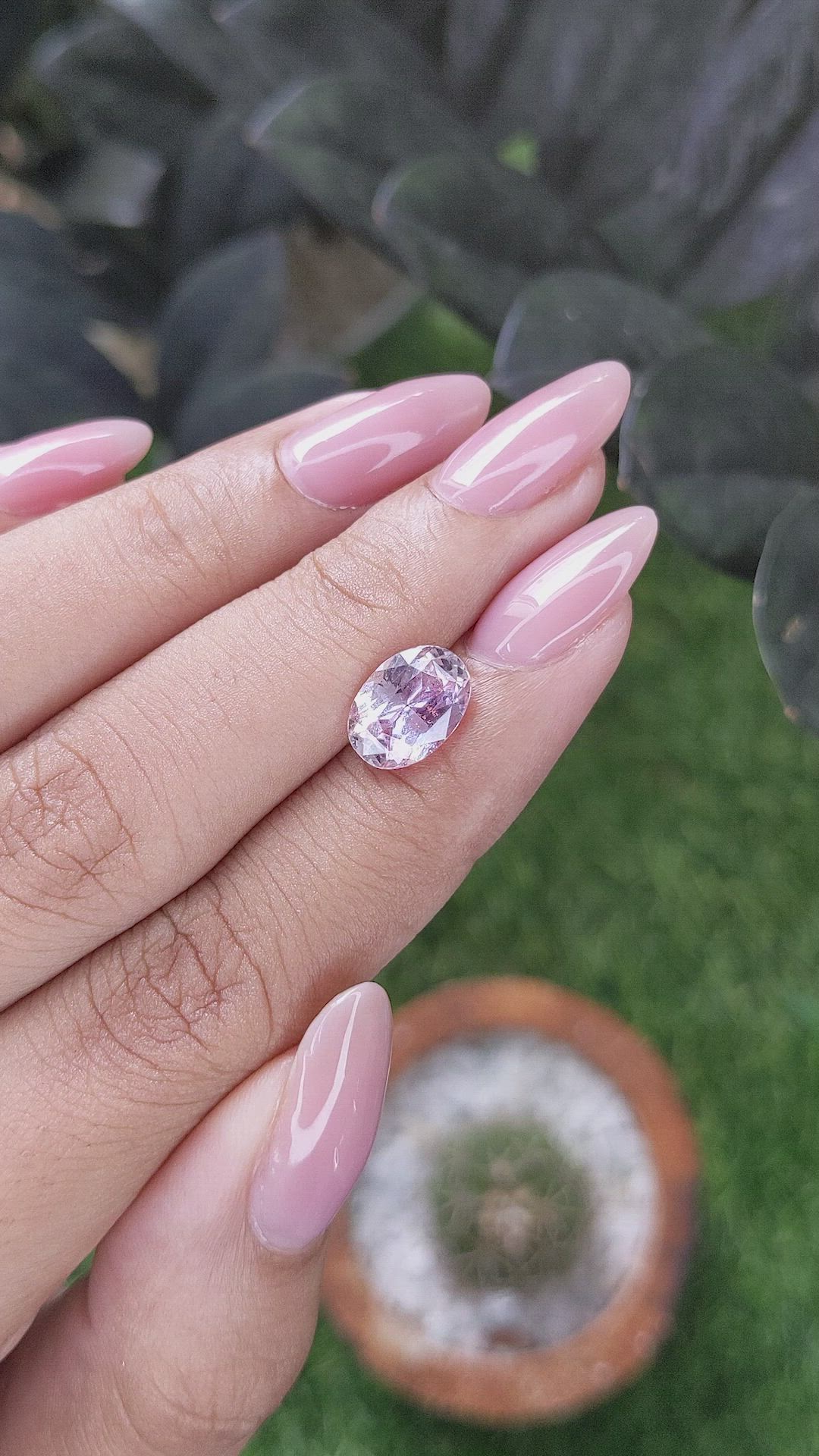 2.60 Ct. Pink Sapphire from Ceylon (Sri Lanka) Size Video