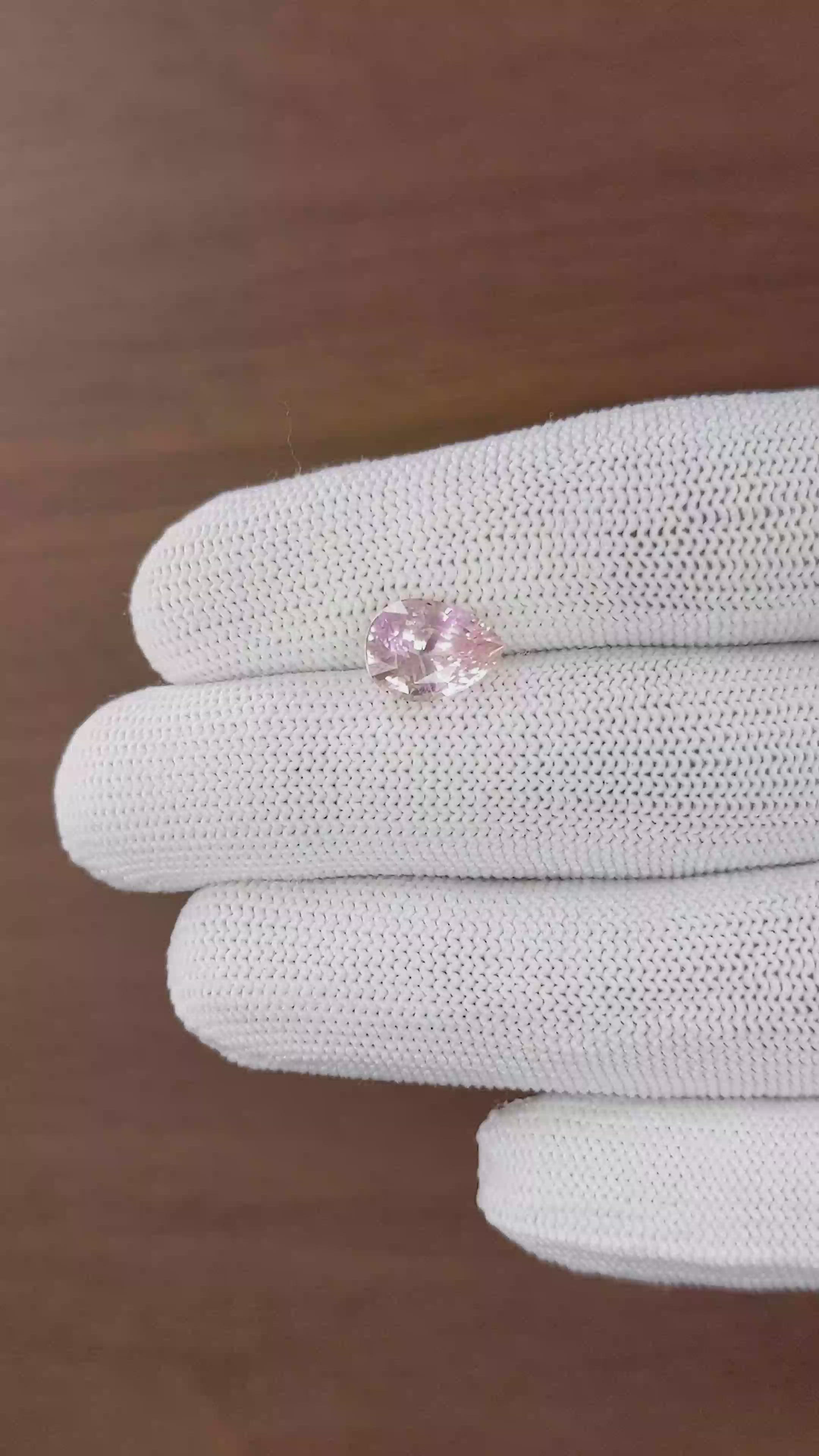 3.79 Ct. Purplish Pink Sapphire from Ceylon (Sri Lanka) Size Video