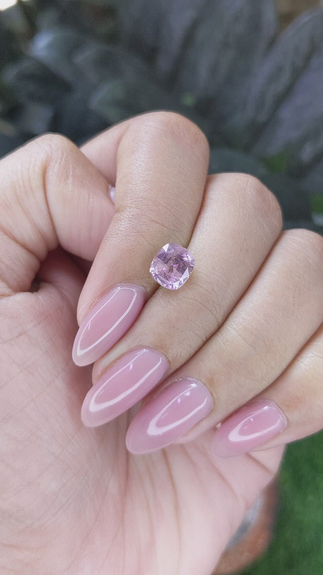 2.06 Ct. Purplish Pink Sapphire from Ceylon (Sri Lanka) Size Video