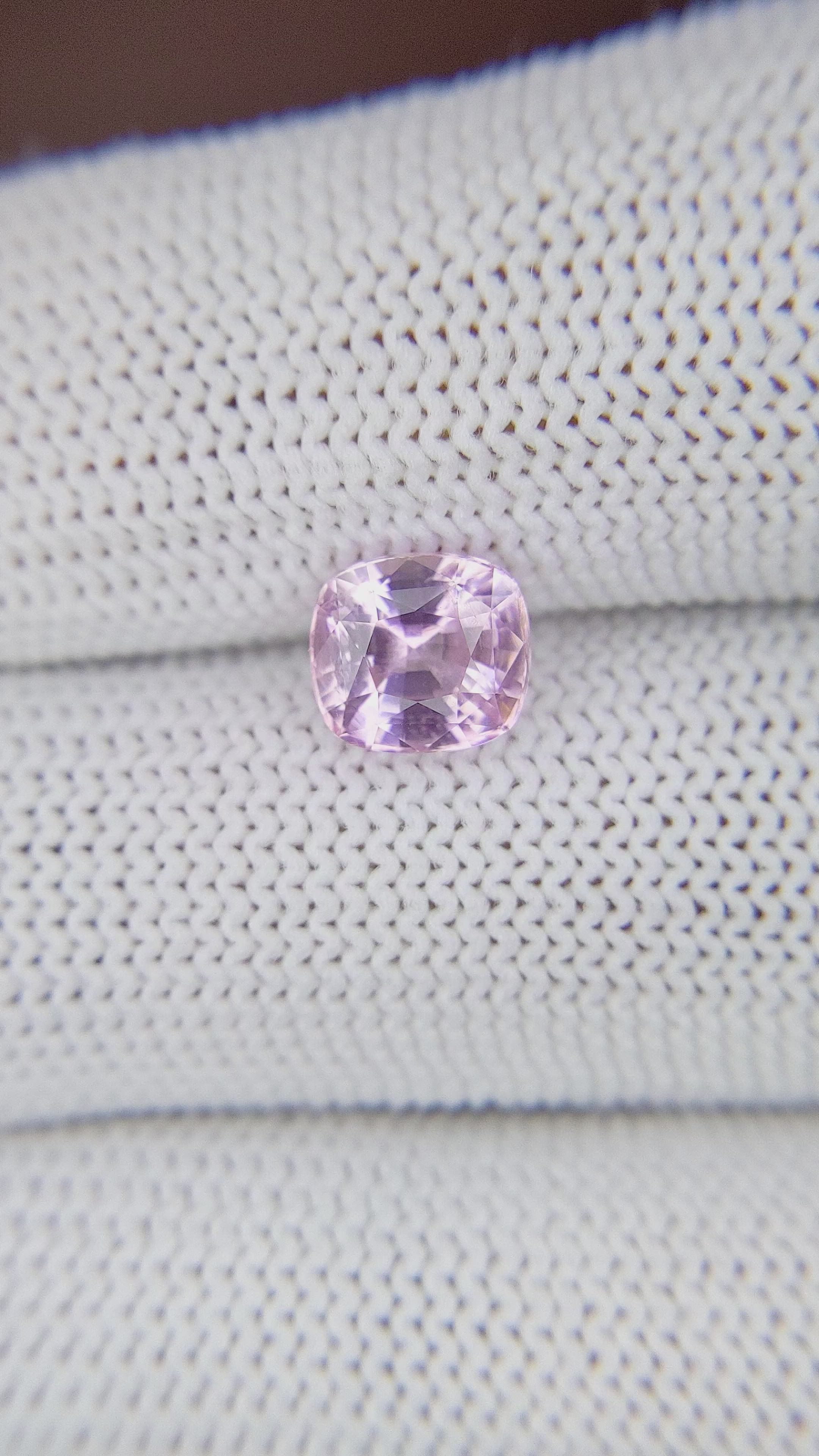 2.06 Ct. Purplish Pink Sapphire from Ceylon (Sri Lanka) Size Video