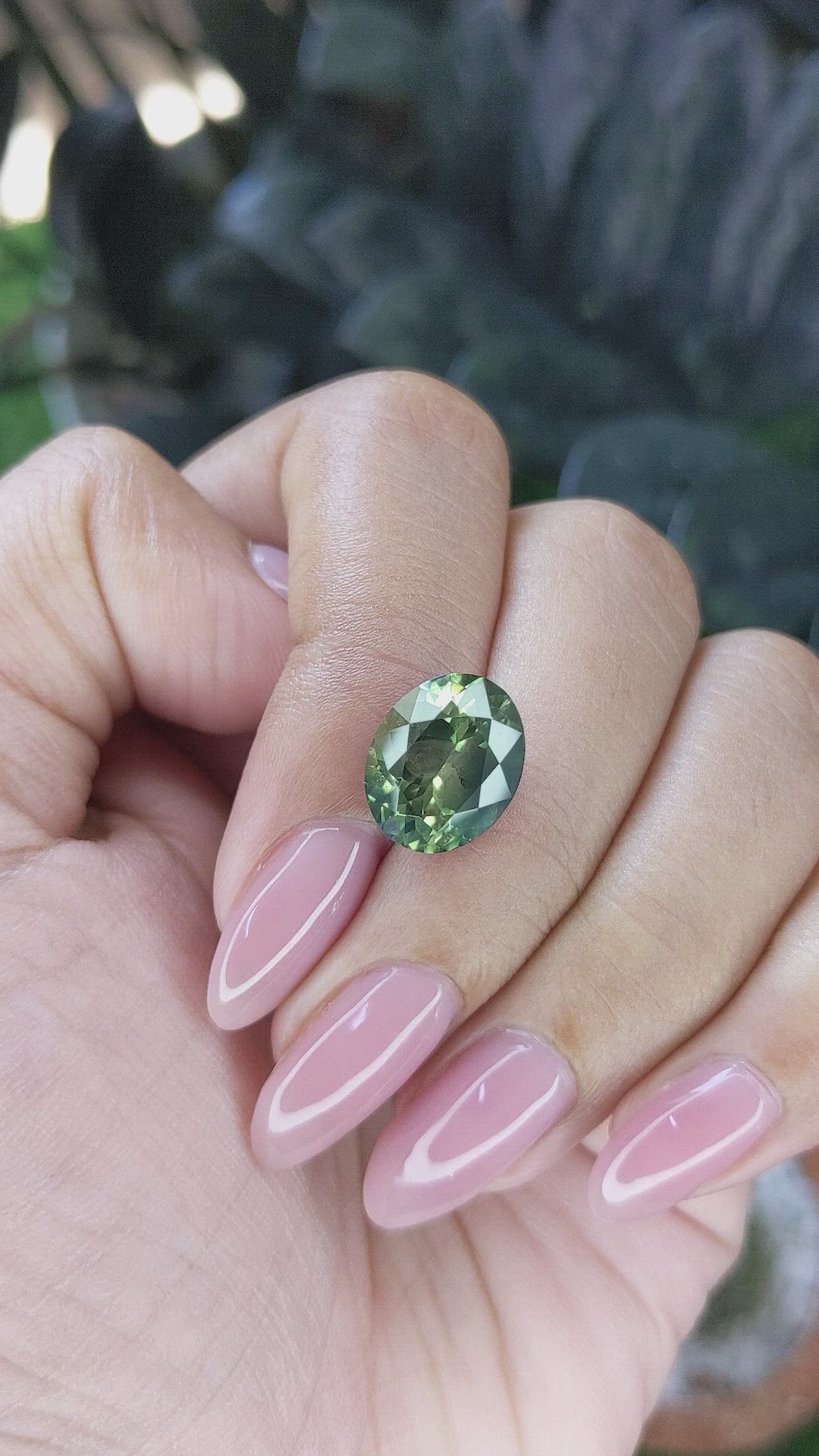 6.05 Ct. Bluish Green Sapphire from Madagascar Size Video