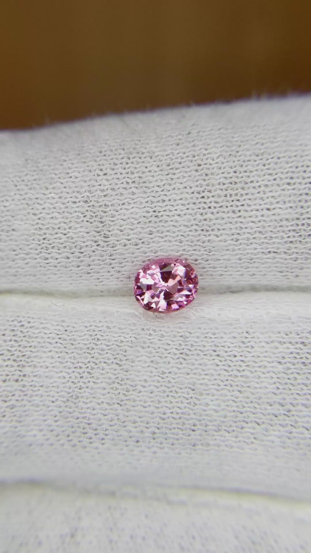 0.70 Ct. Pink Sapphire from Ceylon (Sri Lanka) Size Video