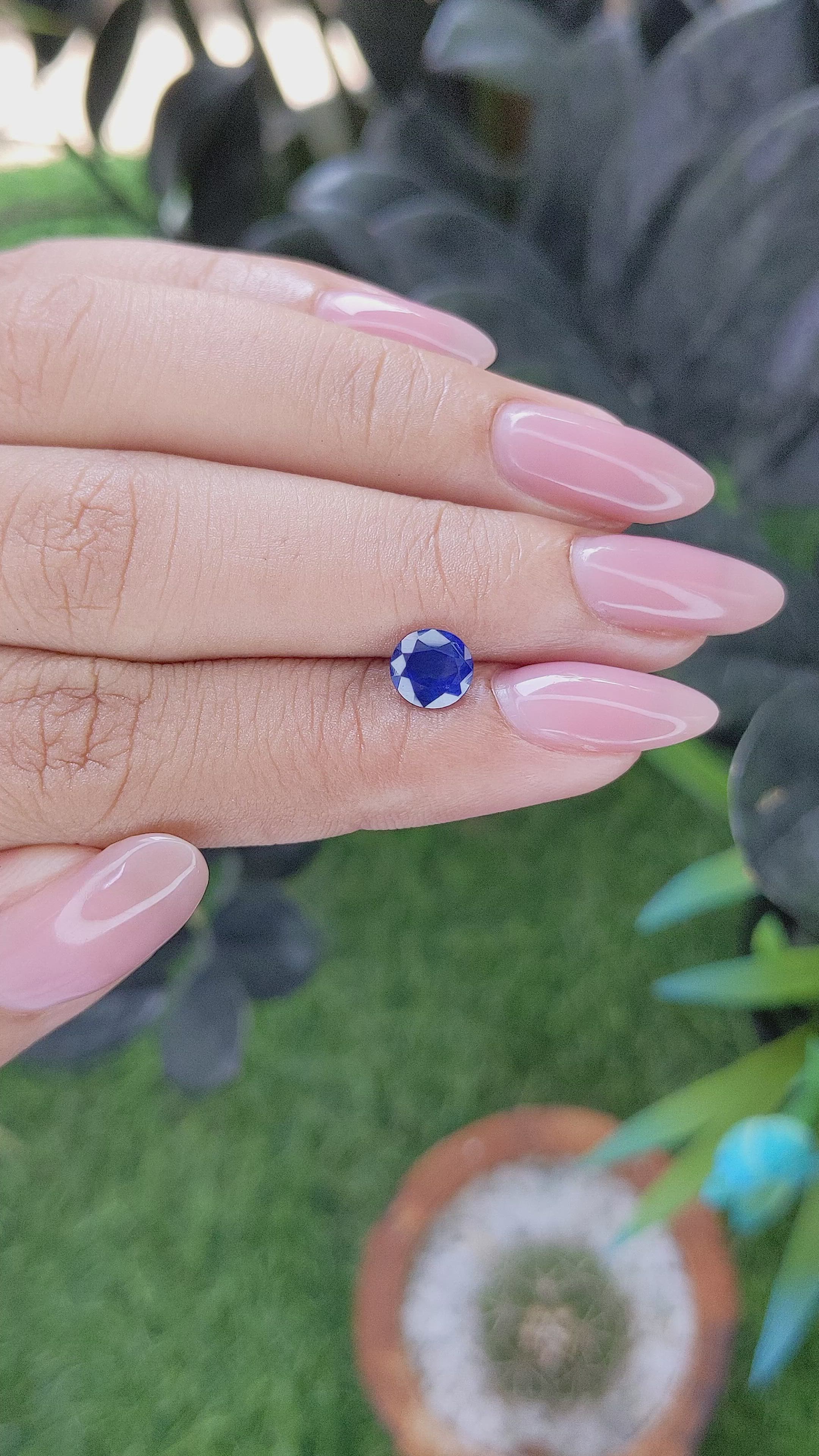 1.08 Ct. Blue Sapphire from Madagascar Size Video
