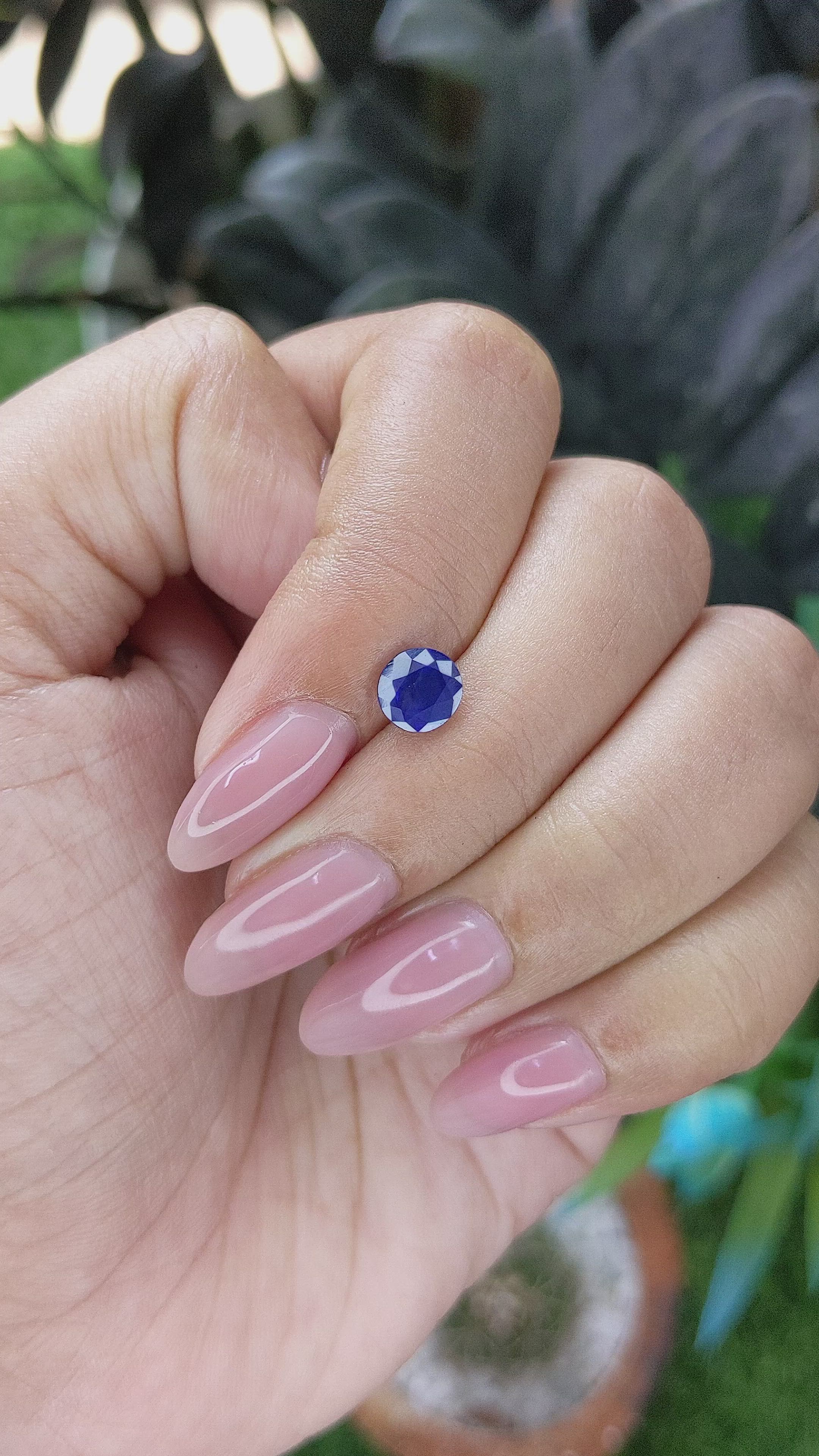 1.08 Ct. Blue Sapphire from Madagascar Size Video