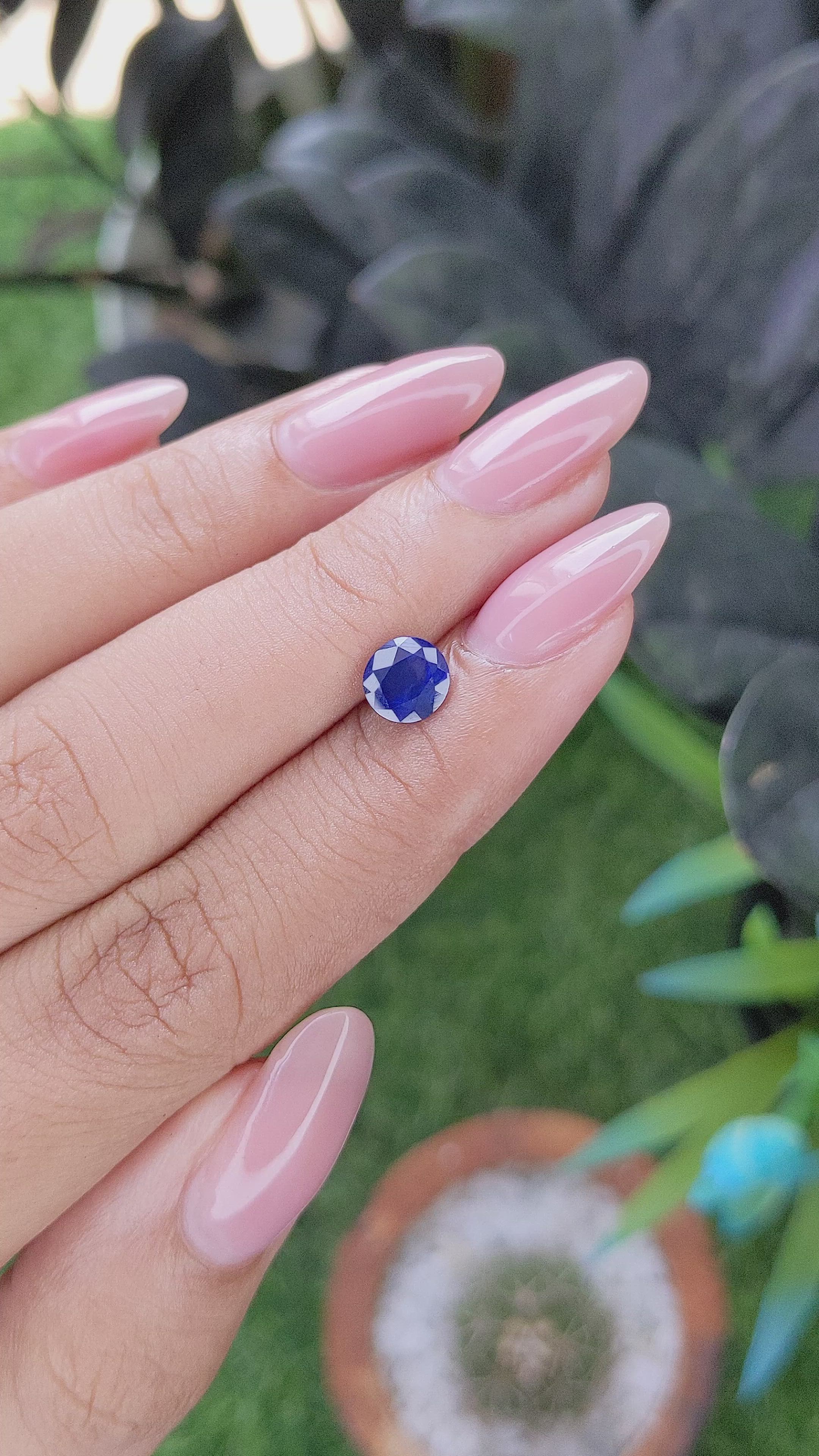 1.08 Ct. Blue Sapphire from Madagascar Size Video