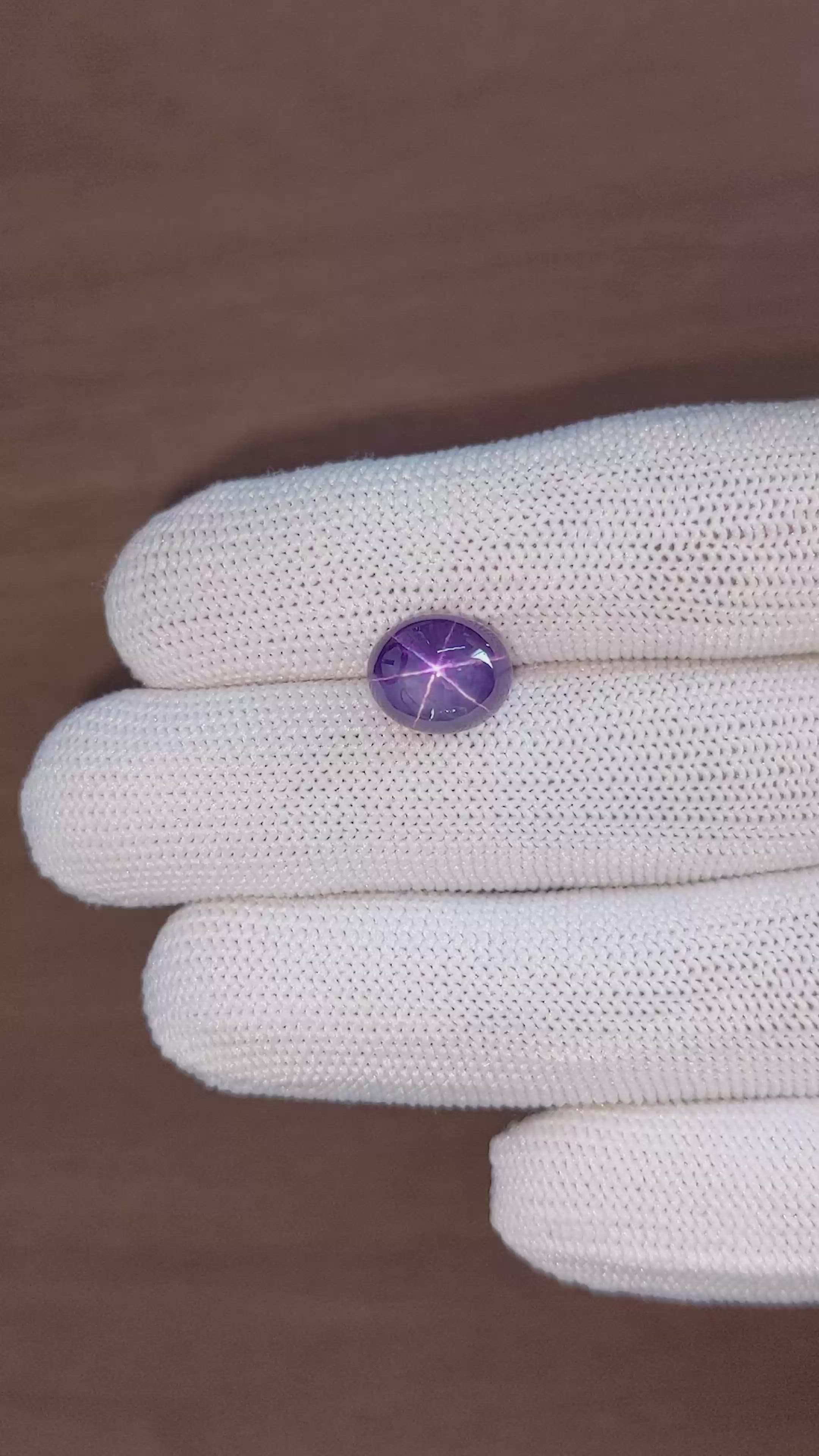 31.17 Ct. Purple Star Sapphire from Ceylon (Sri Lanka) Size Video