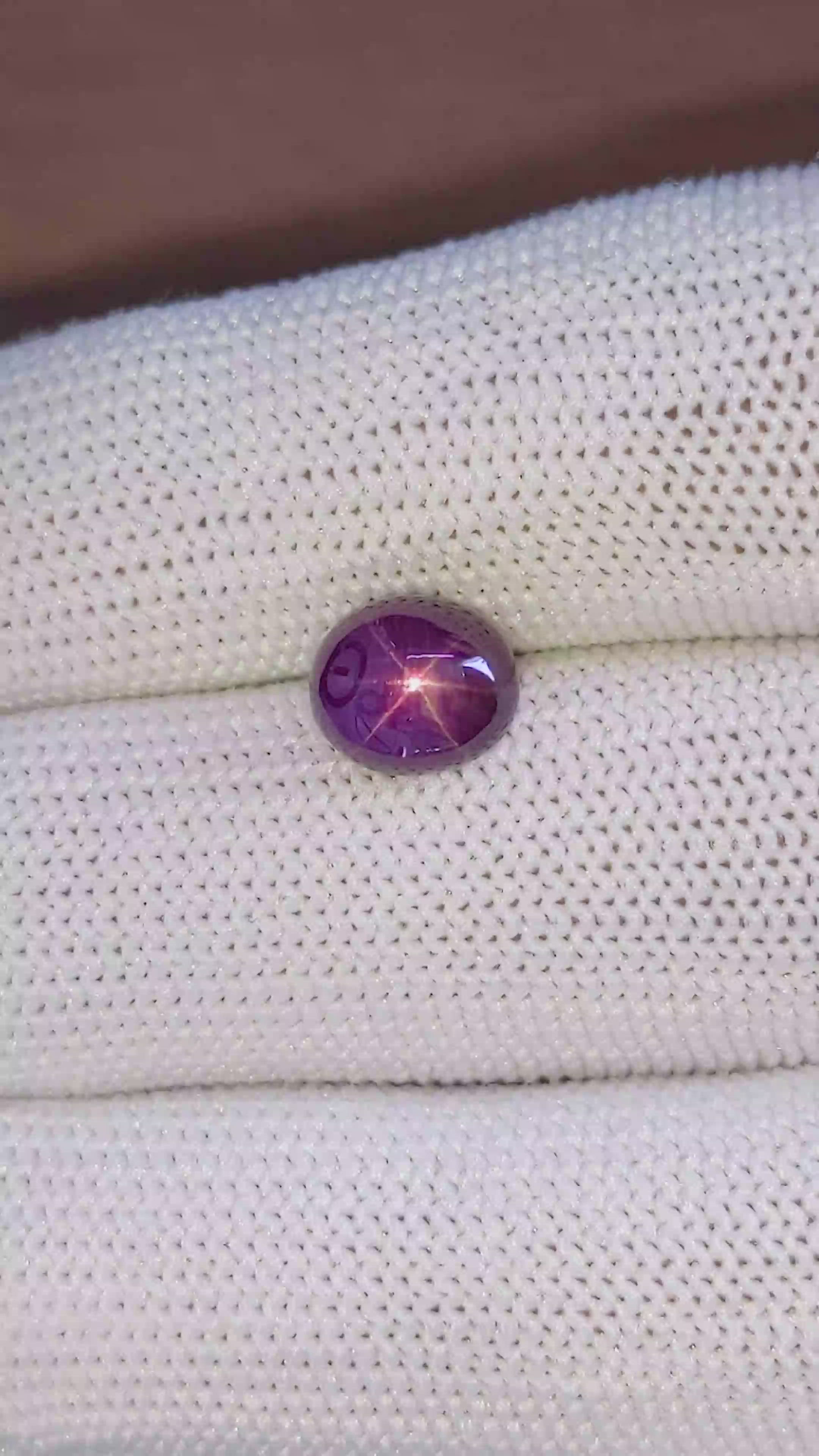 3.75 Ct. Purple Star Sapphire from Ceylon (Sri Lanka) Size Video