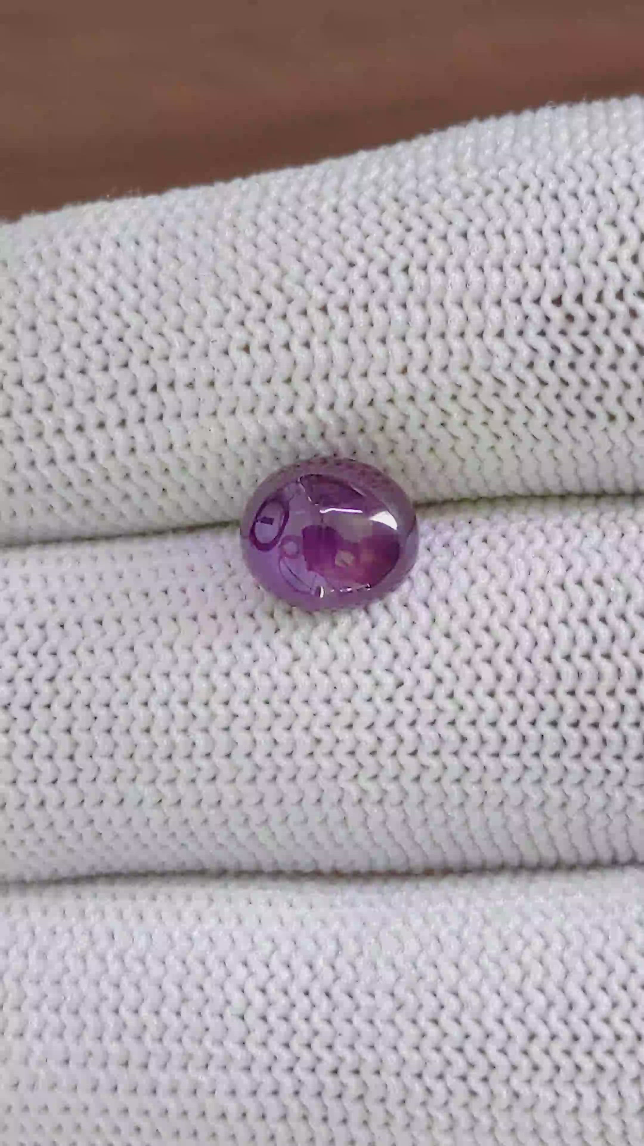 3.75 Ct. Purple Star Sapphire from Ceylon (Sri Lanka) Size Video