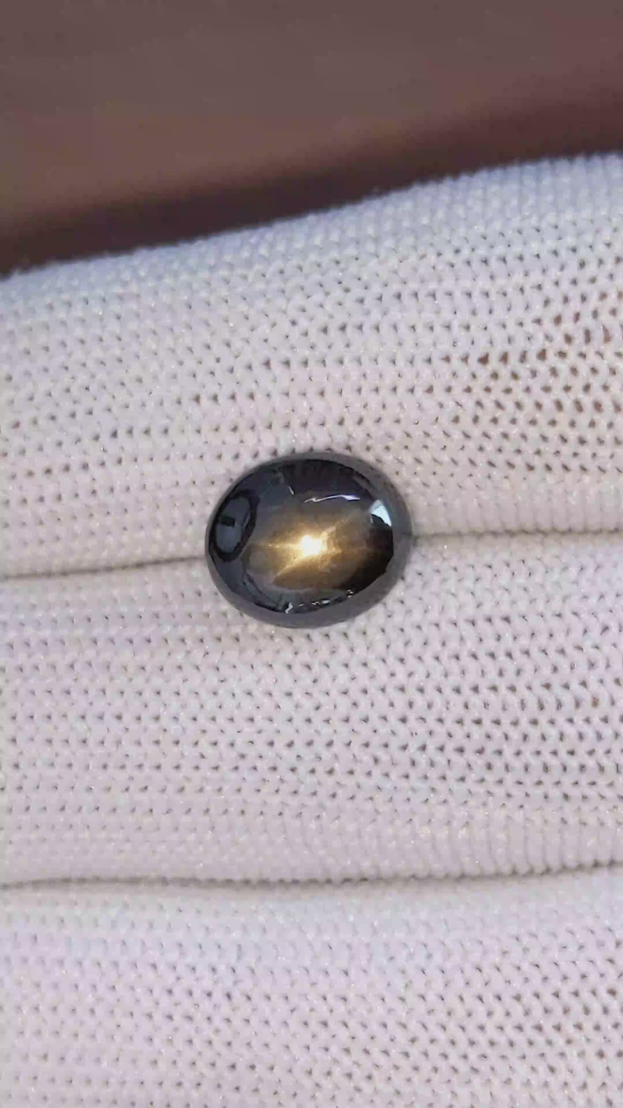 6.36 Ct. Brown Star Sapphire from Ceylon (Sri Lanka) Size Video