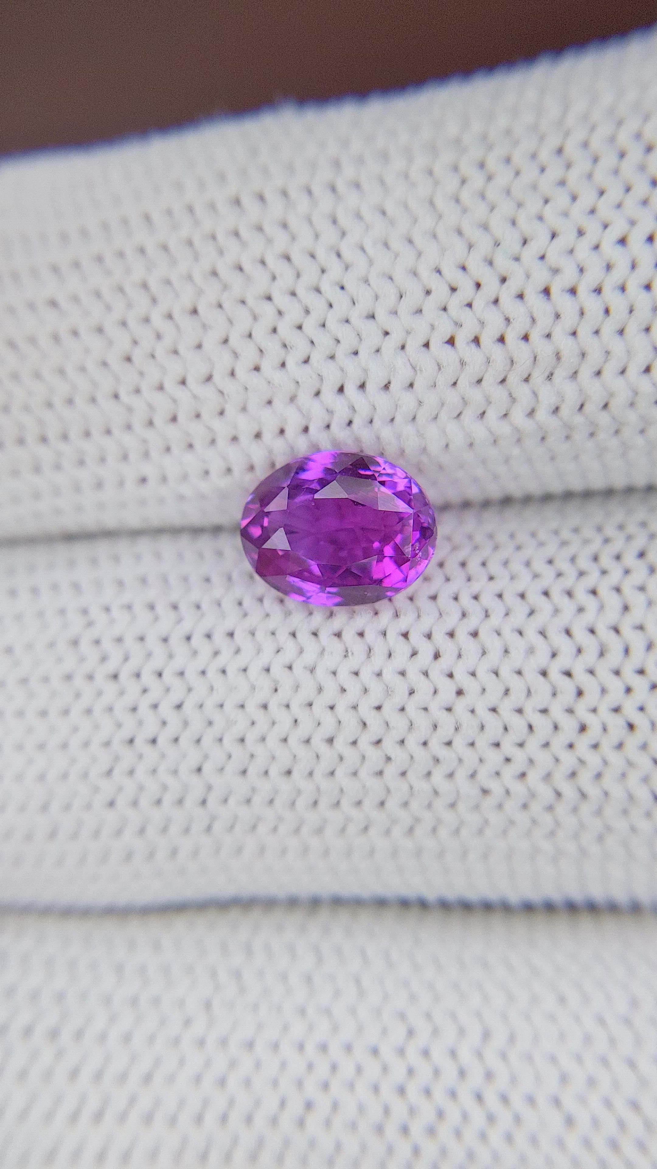2.02 Ct. Purple Sapphire from Tanzania Size Video