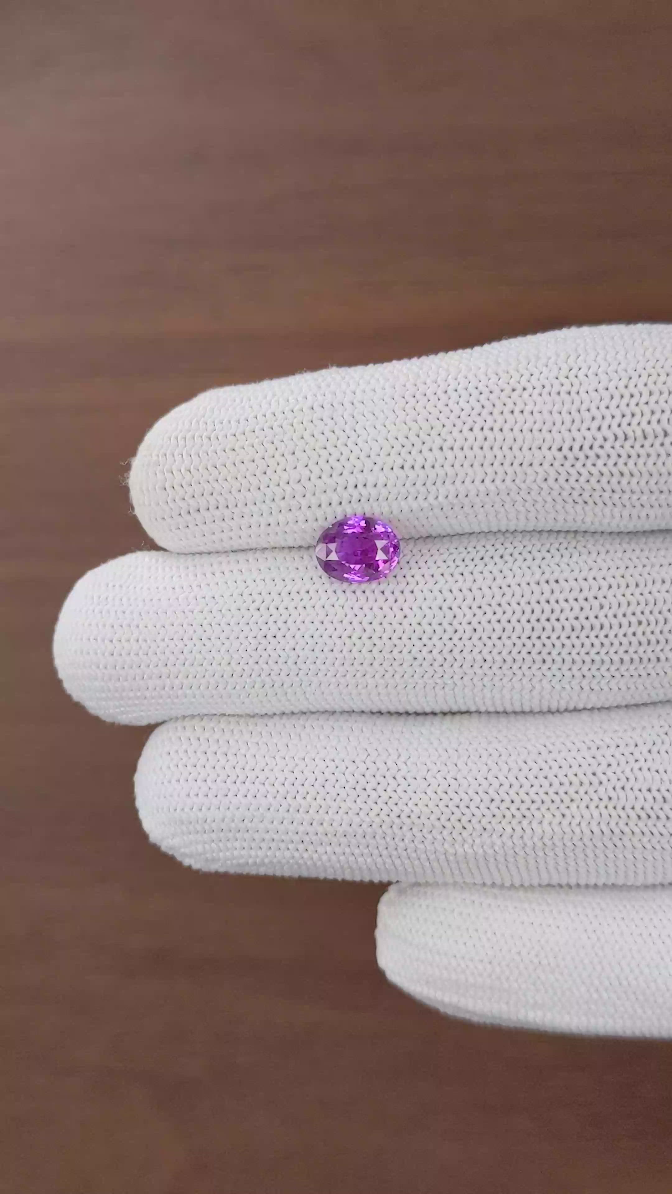 2.02 Ct. Purple Sapphire from Tanzania Size Video