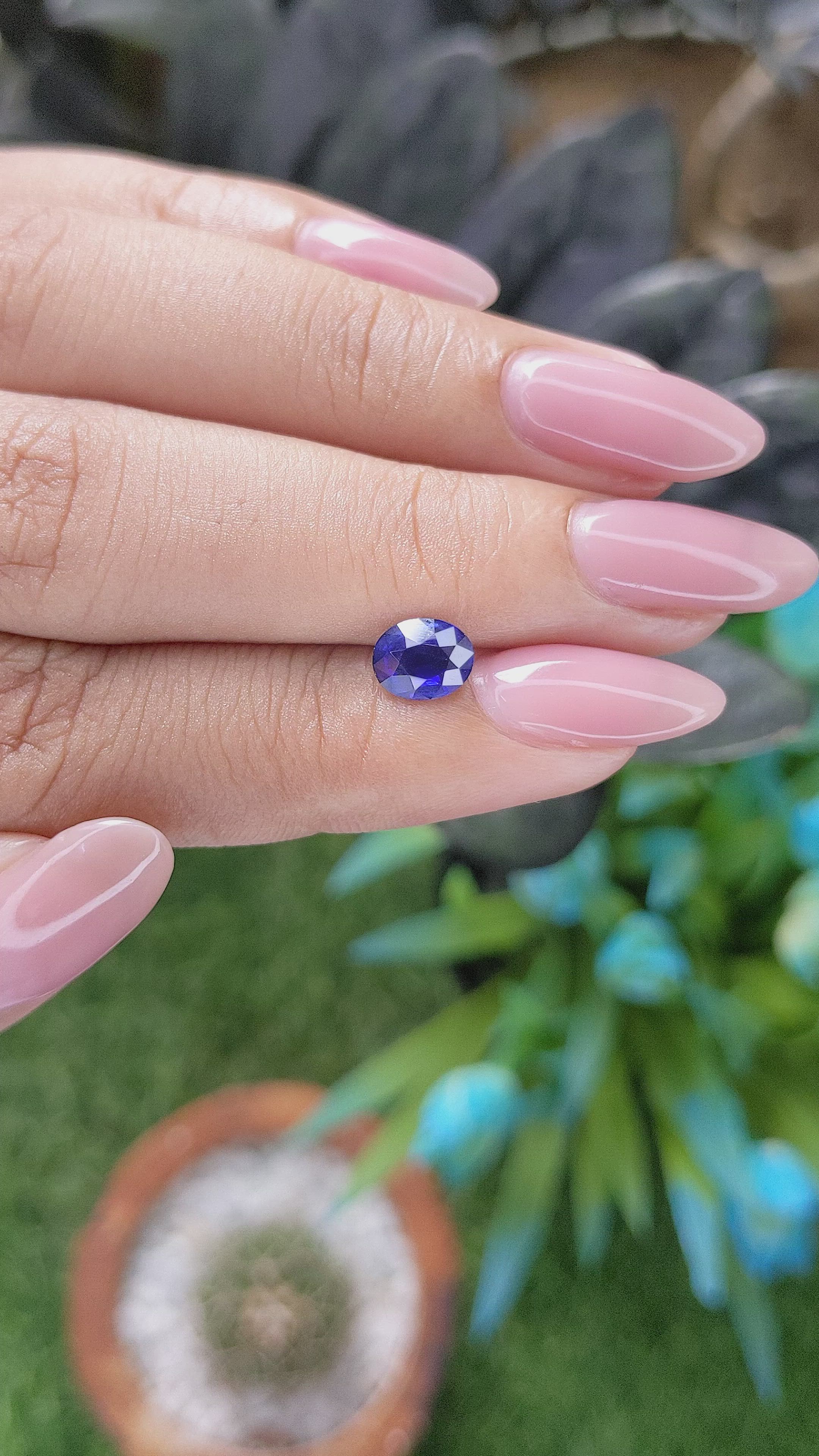 1.09 Ct. Blue Sapphire from Madagascar Size Video
