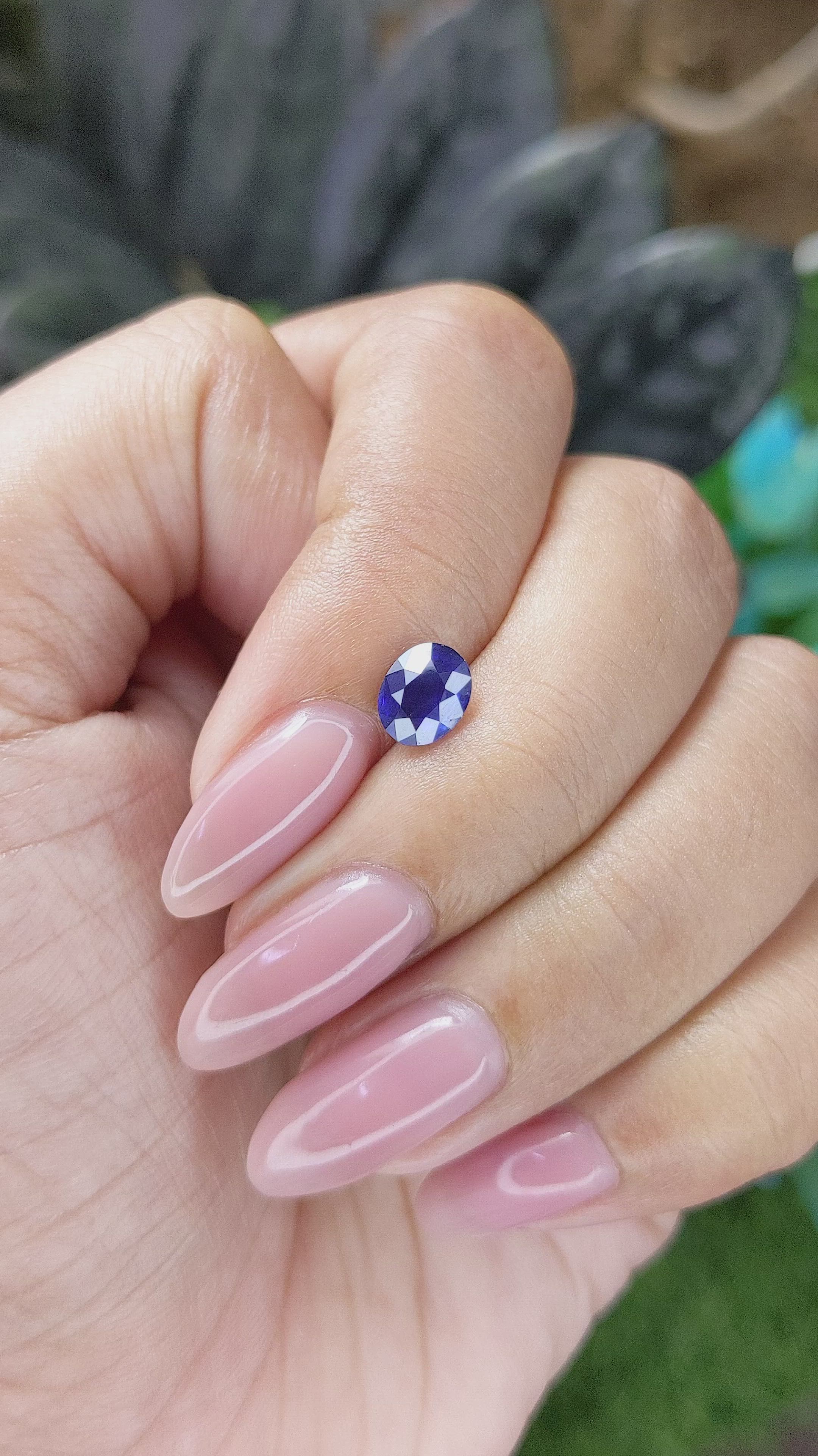 1.09 Ct. Blue Sapphire from Madagascar Size Video