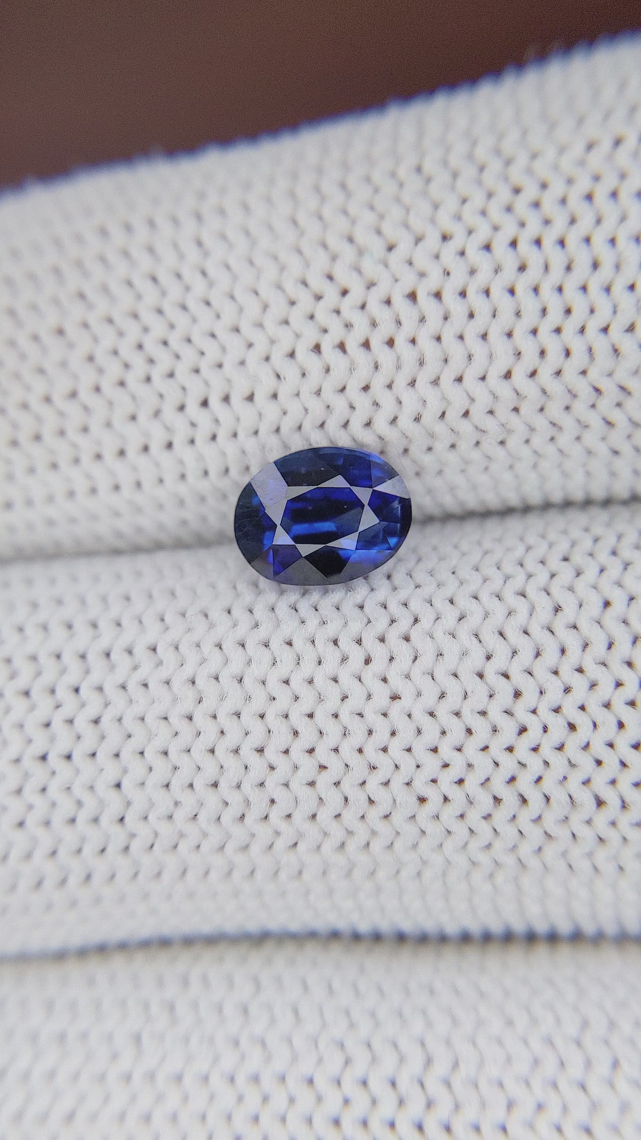 1.61 Ct. Blue Sapphire from Madagascar Size Video