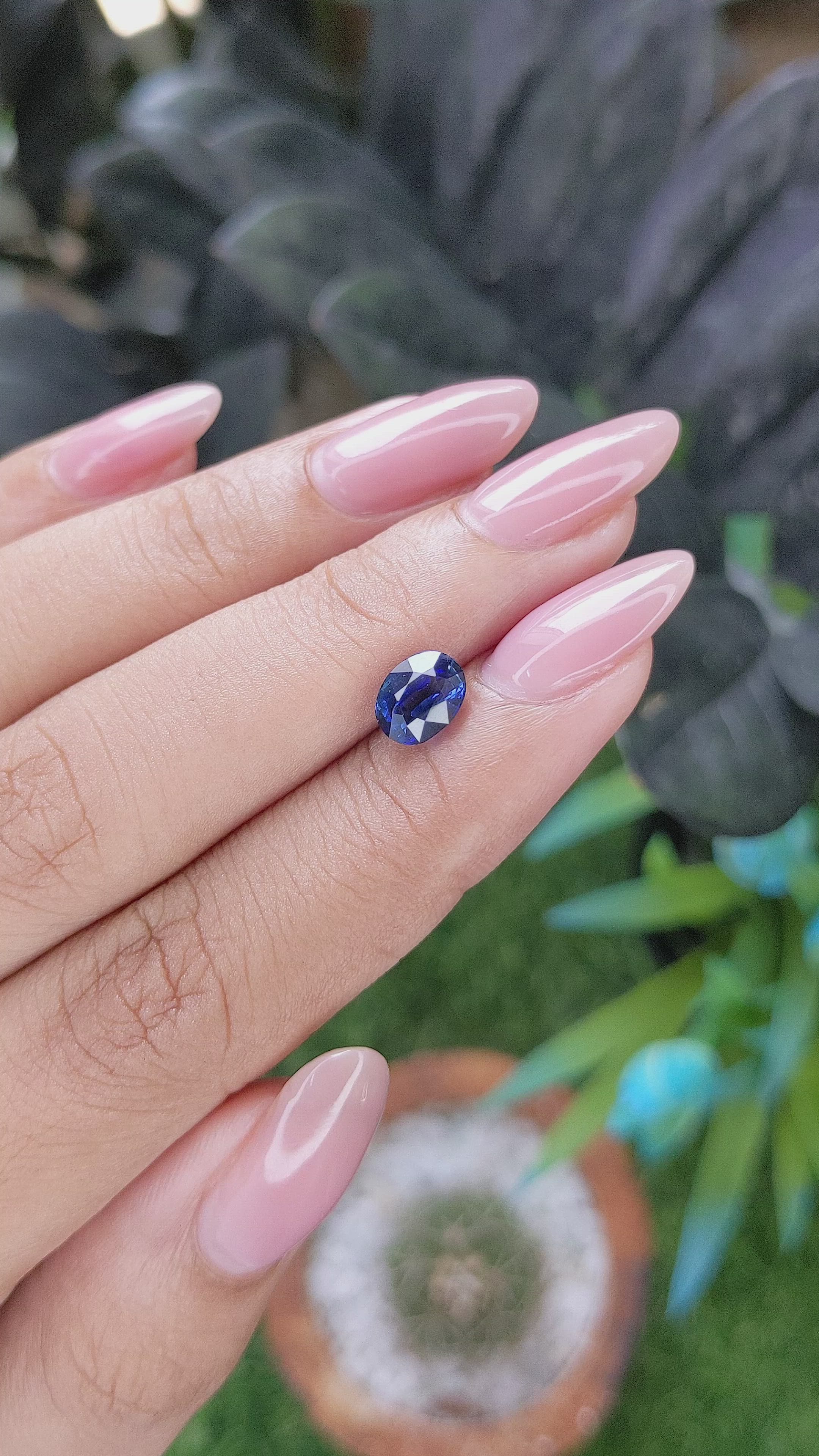 1.61 Ct. Blue Sapphire from Madagascar Size Video