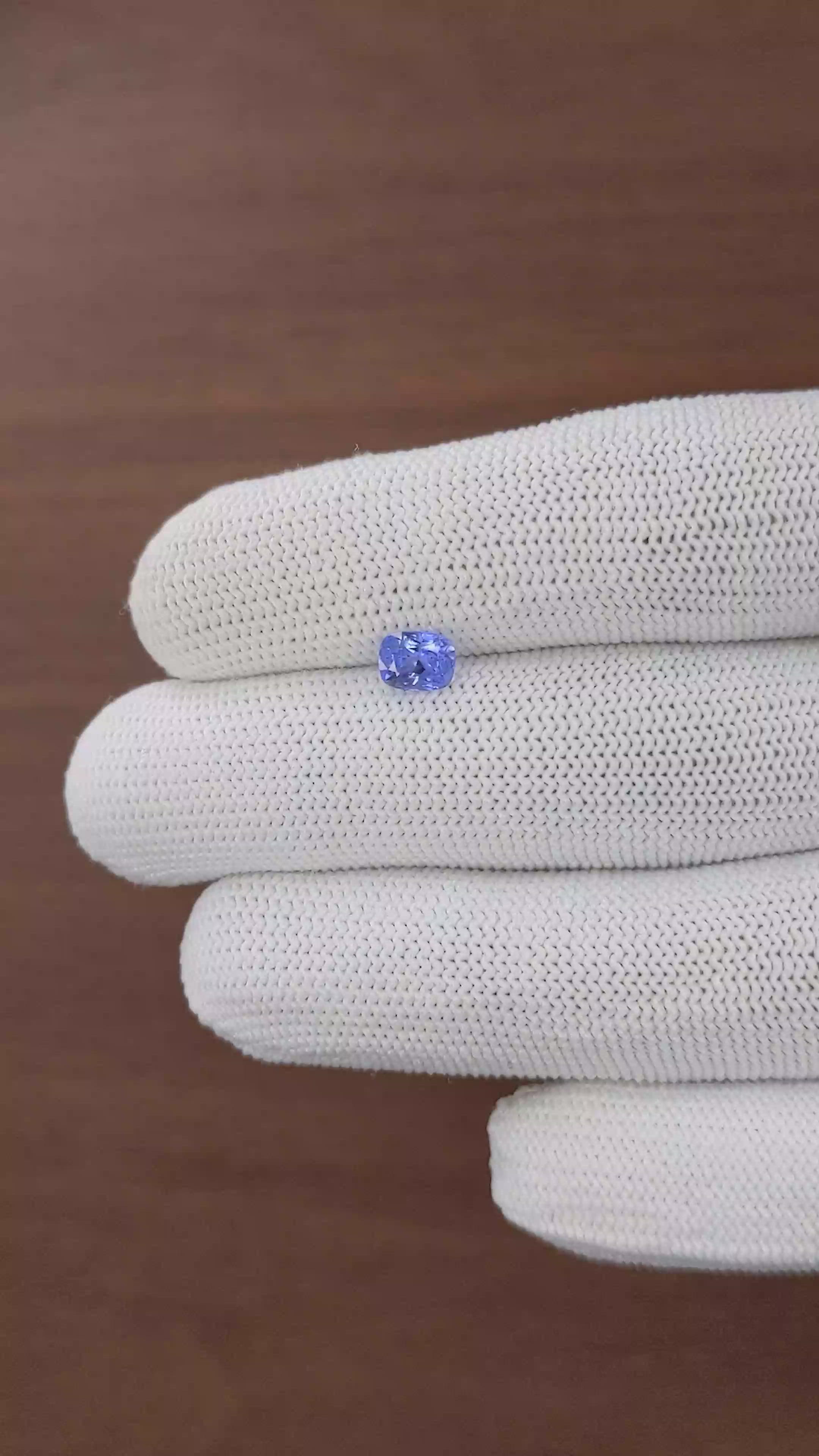 1.06 Ct. Blue Sapphire from Ceylon (Sri Lanka) Size Video