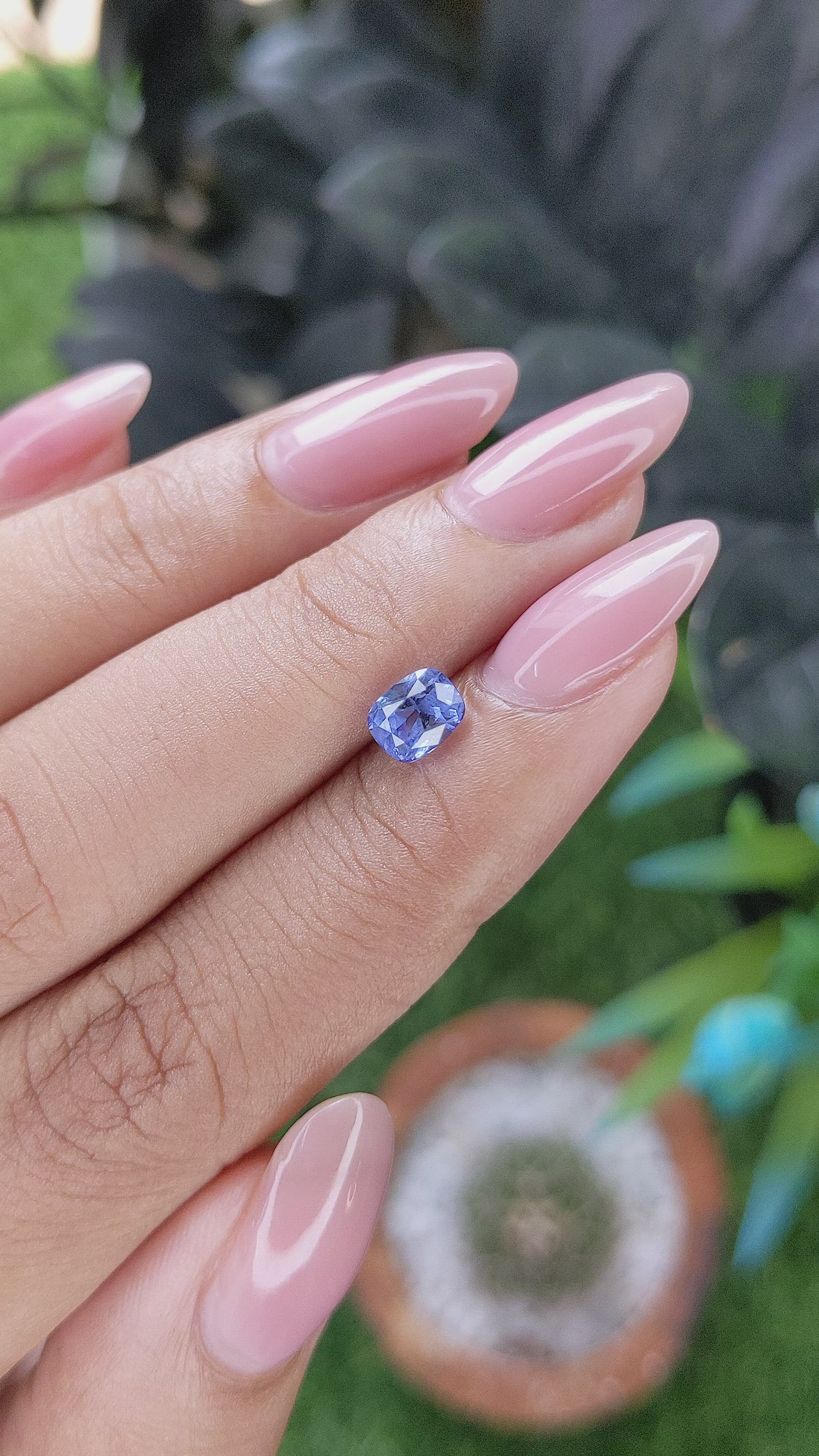 1.06 Ct. Blue Sapphire from Ceylon (Sri Lanka) Size Video