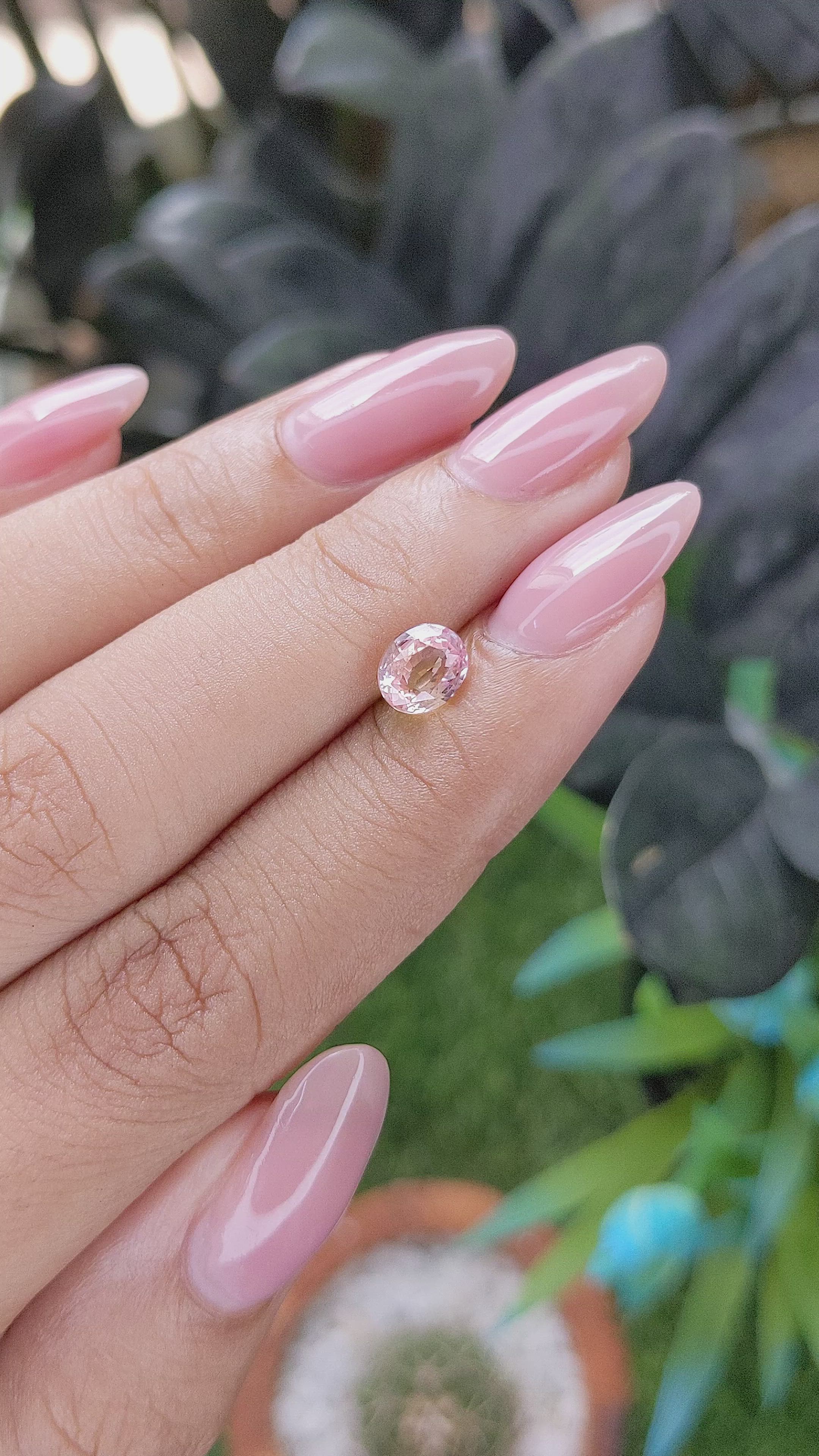 1.30 Ct. Pink Sapphire from Ceylon (Sri Lanka) Size Video