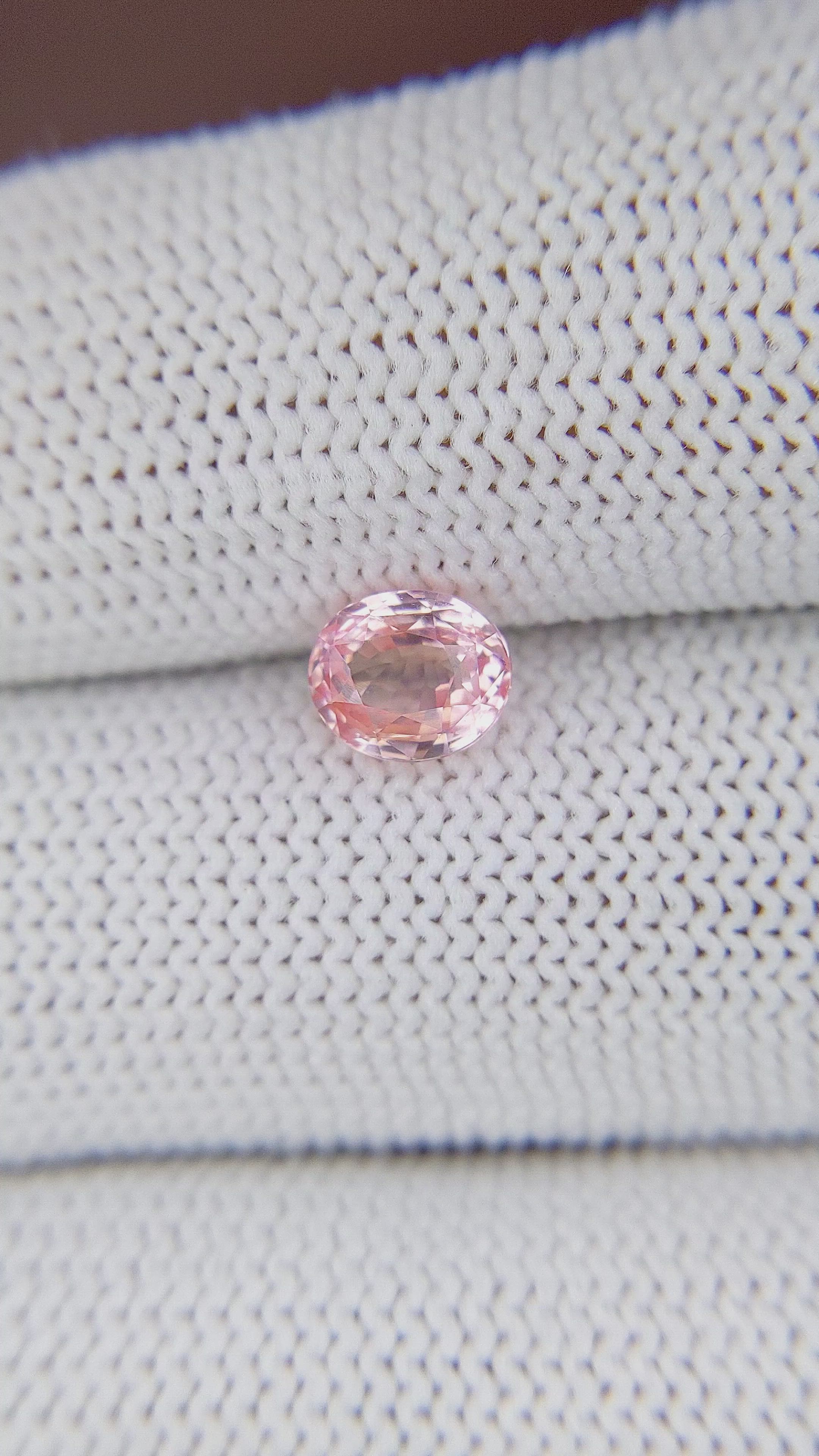 1.30 Ct. Pink Sapphire from Ceylon (Sri Lanka) Size Video