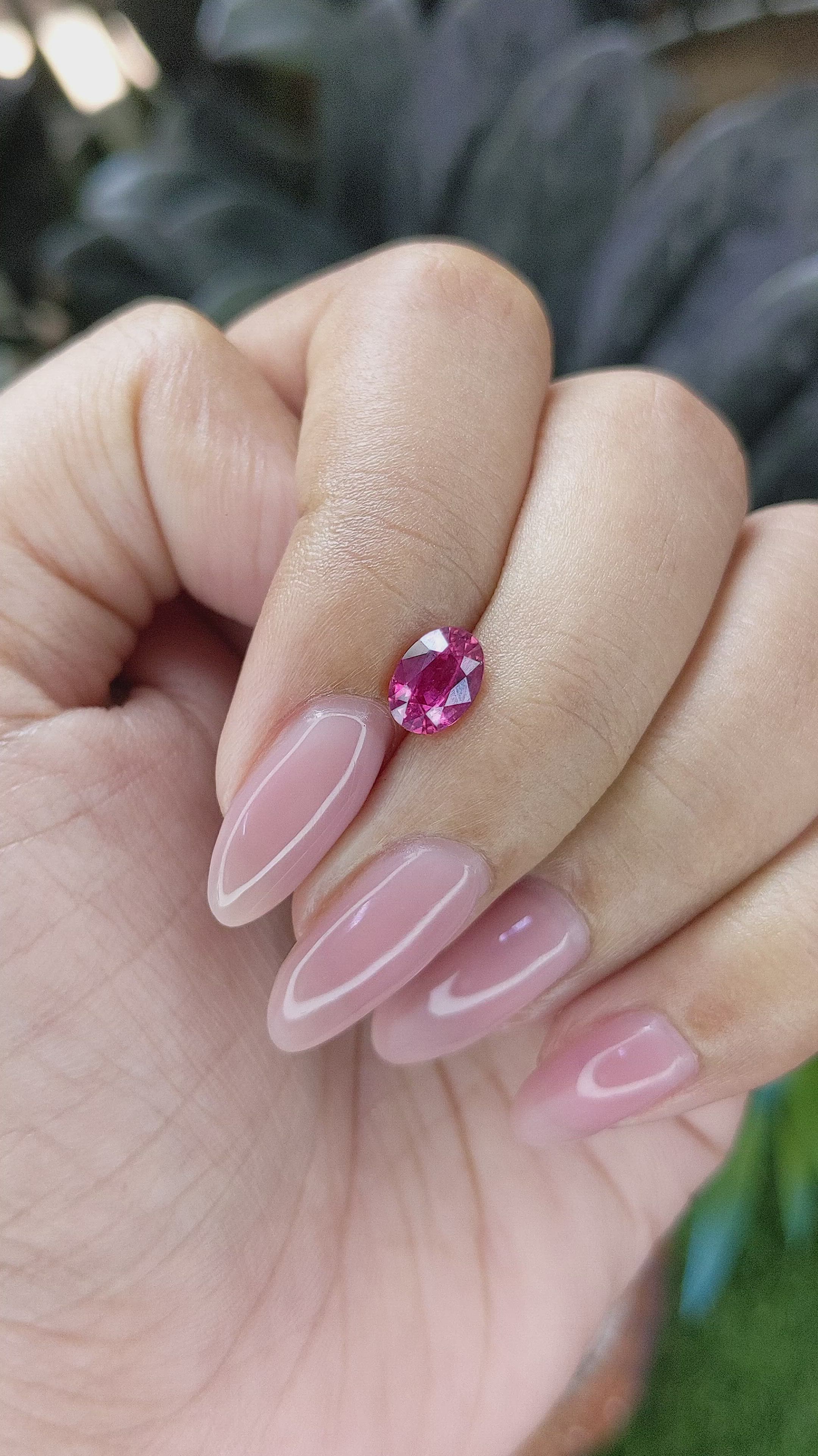 1.13 Ct. Pink Sapphire from Tanzania Size Video