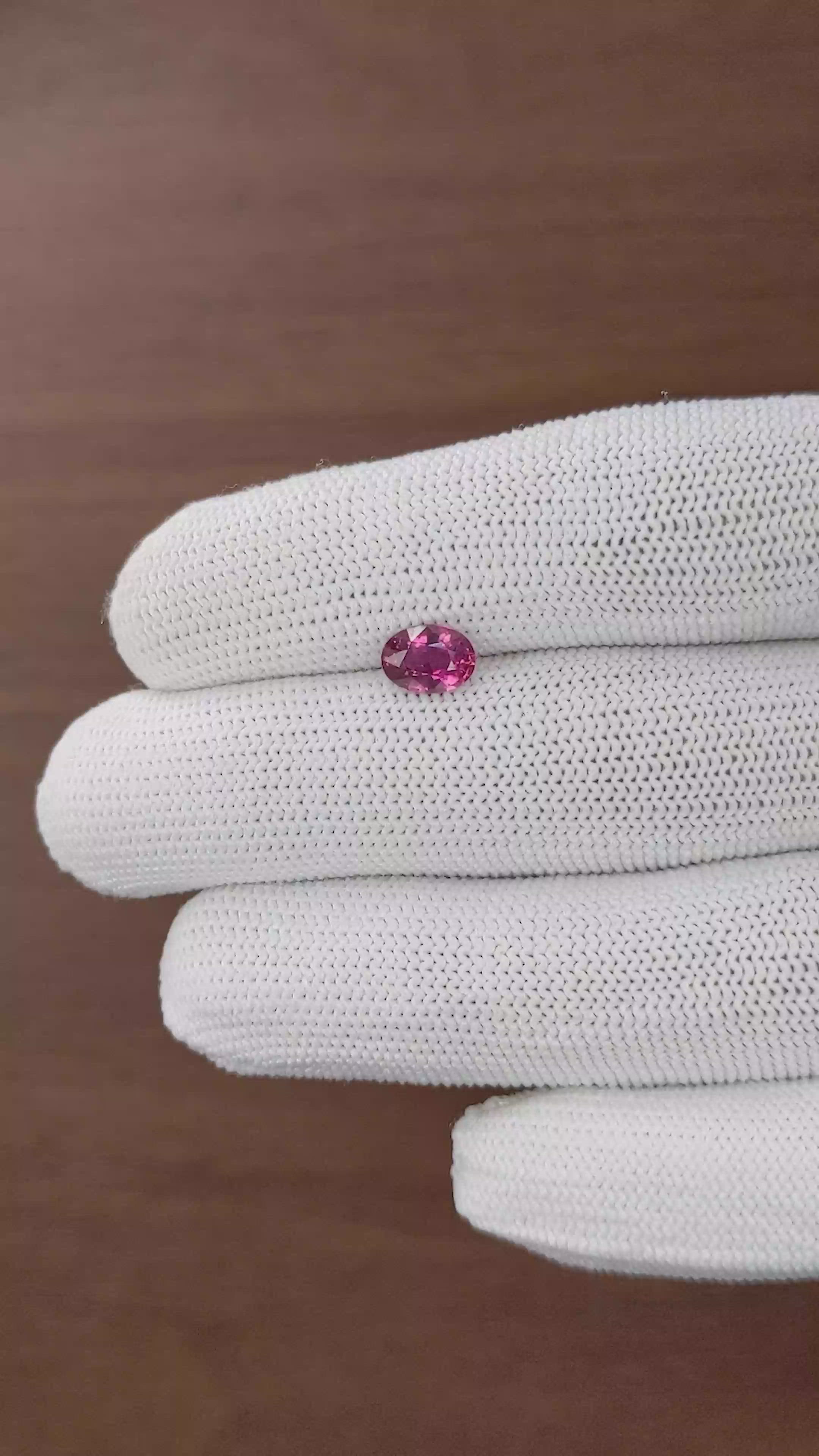 1.13 Ct. Pink Sapphire from Tanzania Size Video