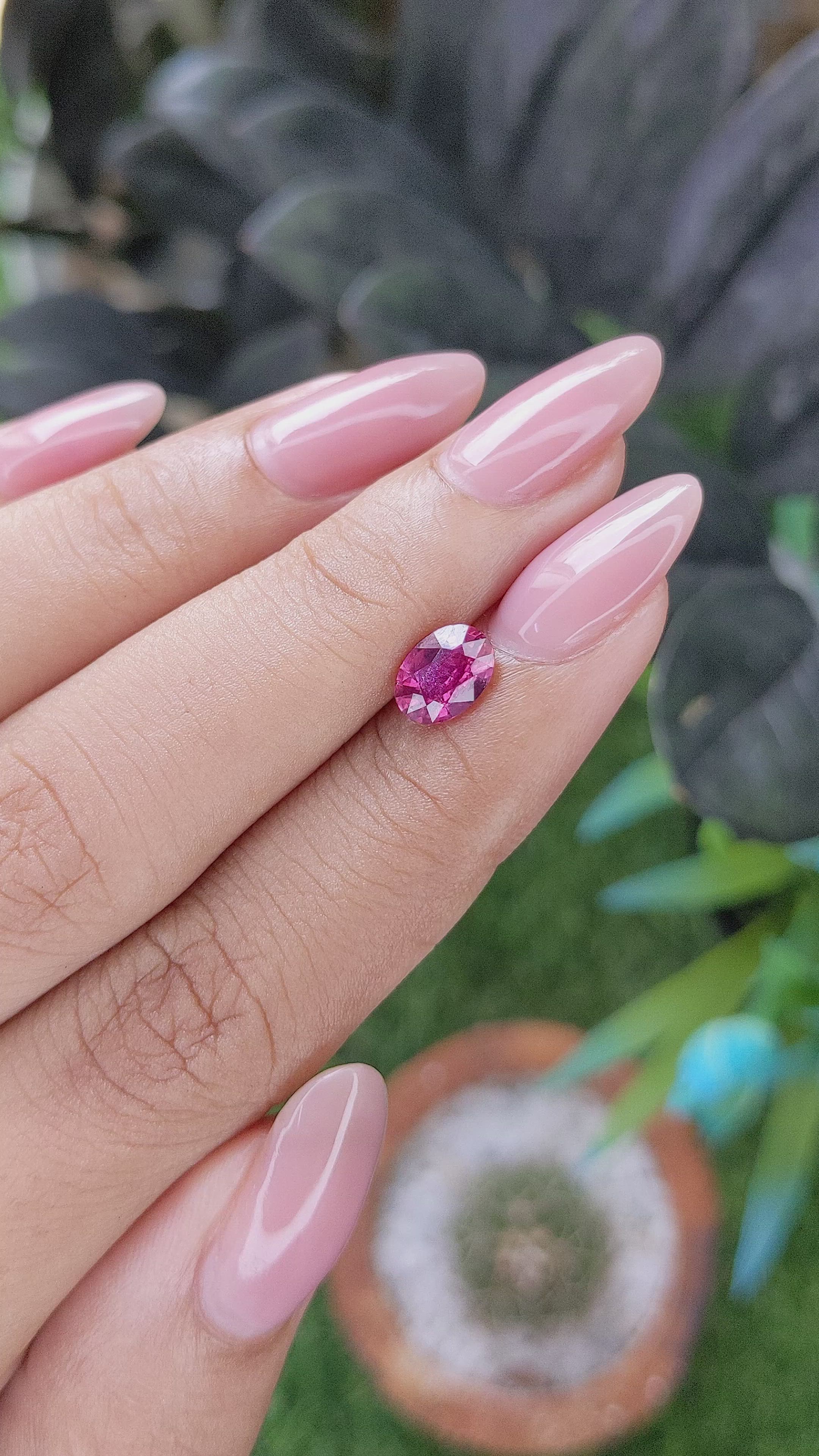 1.13 Ct. Pink Sapphire from Tanzania Size Video