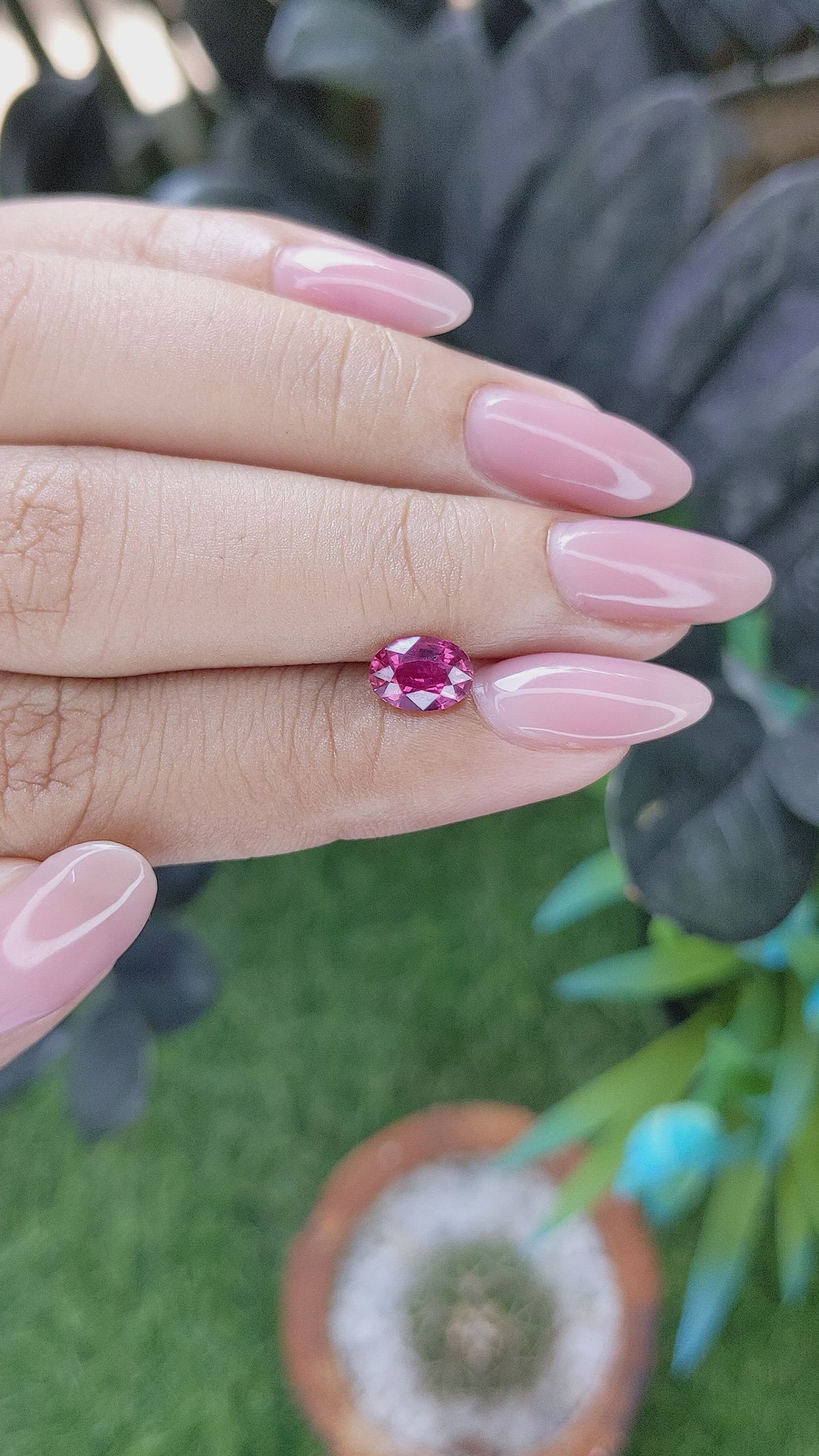 1.13 Ct. Pink Sapphire from Tanzania Size Video