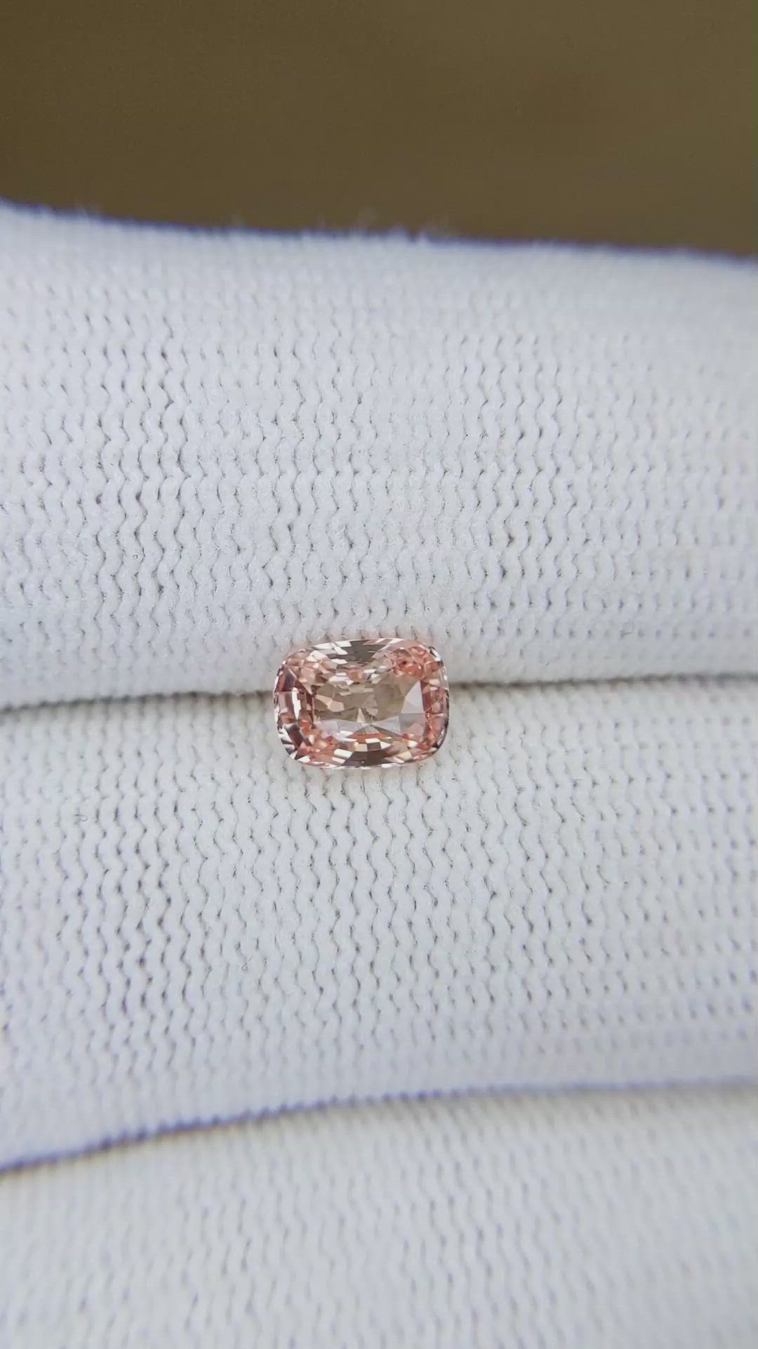 1.10 Ct. Padparadscha Sapphire from Madagascar Size Video