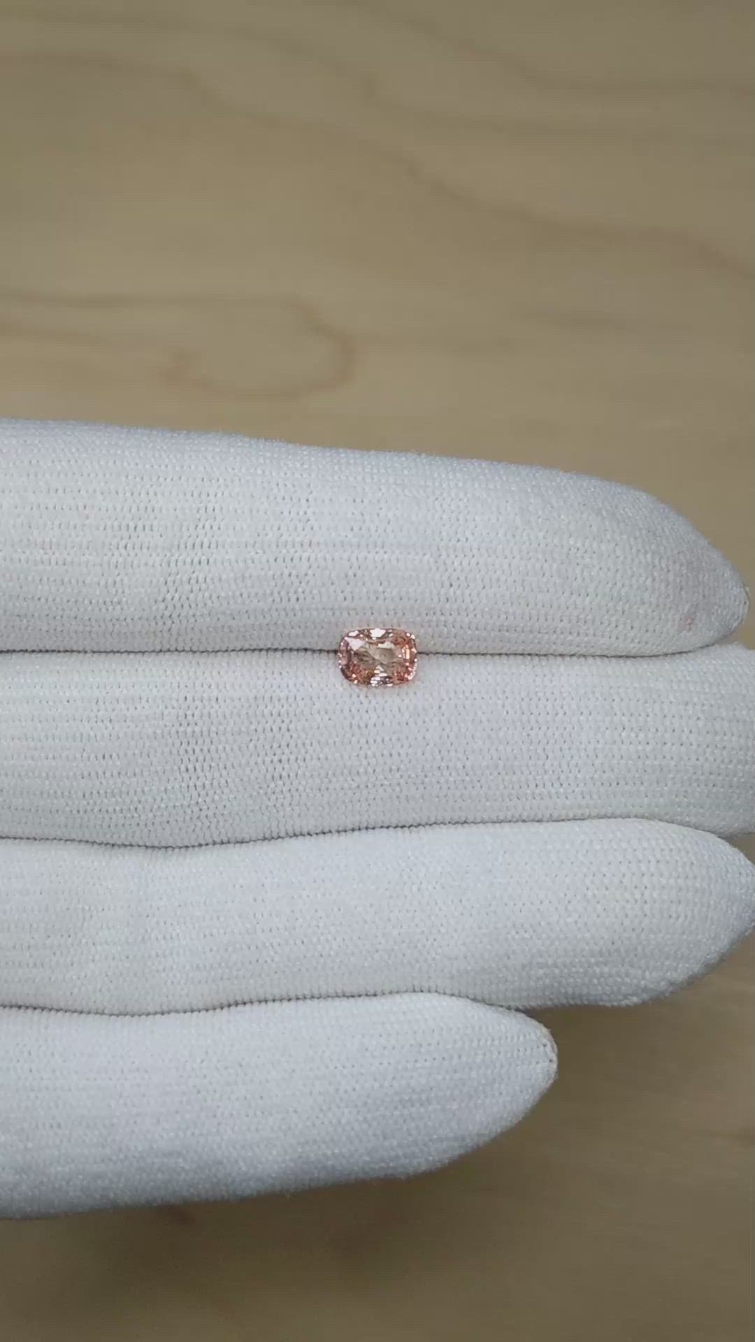 1.10 Ct. Padparadscha Sapphire from Madagascar Size Video