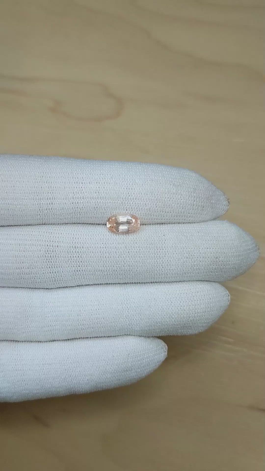 1.89 Ct. Padparadscha Sapphire from Ceylon (Sri Lanka) Size Video