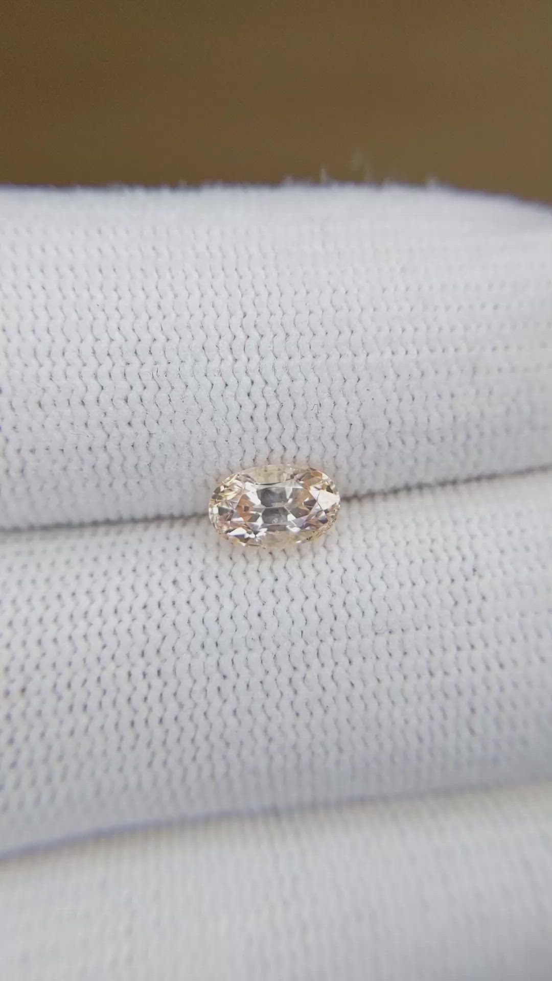 1.09 Ct. Padparadscha Sapphire from Ceylon (Sri Lanka) Size Video