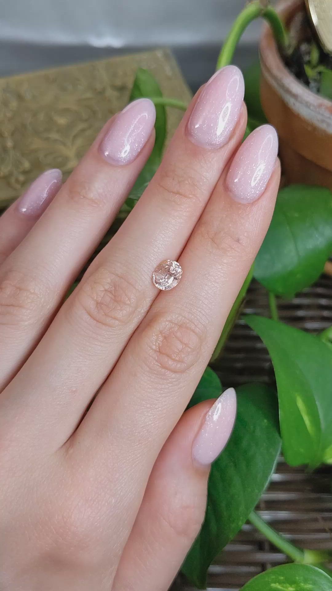 1.97 Ct. Padparadscha Sapphire from Ceylon (Sri Lanka) Size Video