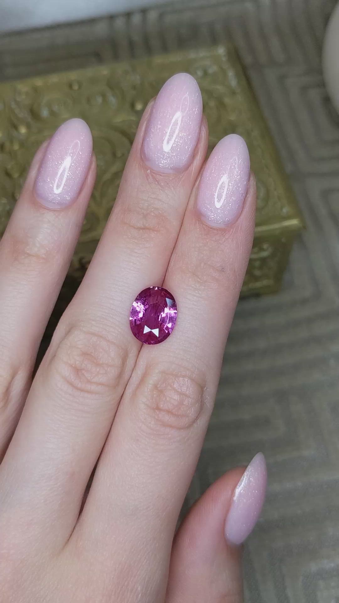 5.04 Ct. Pink Sapphire from Ceylon (Sri Lanka) Size Video
